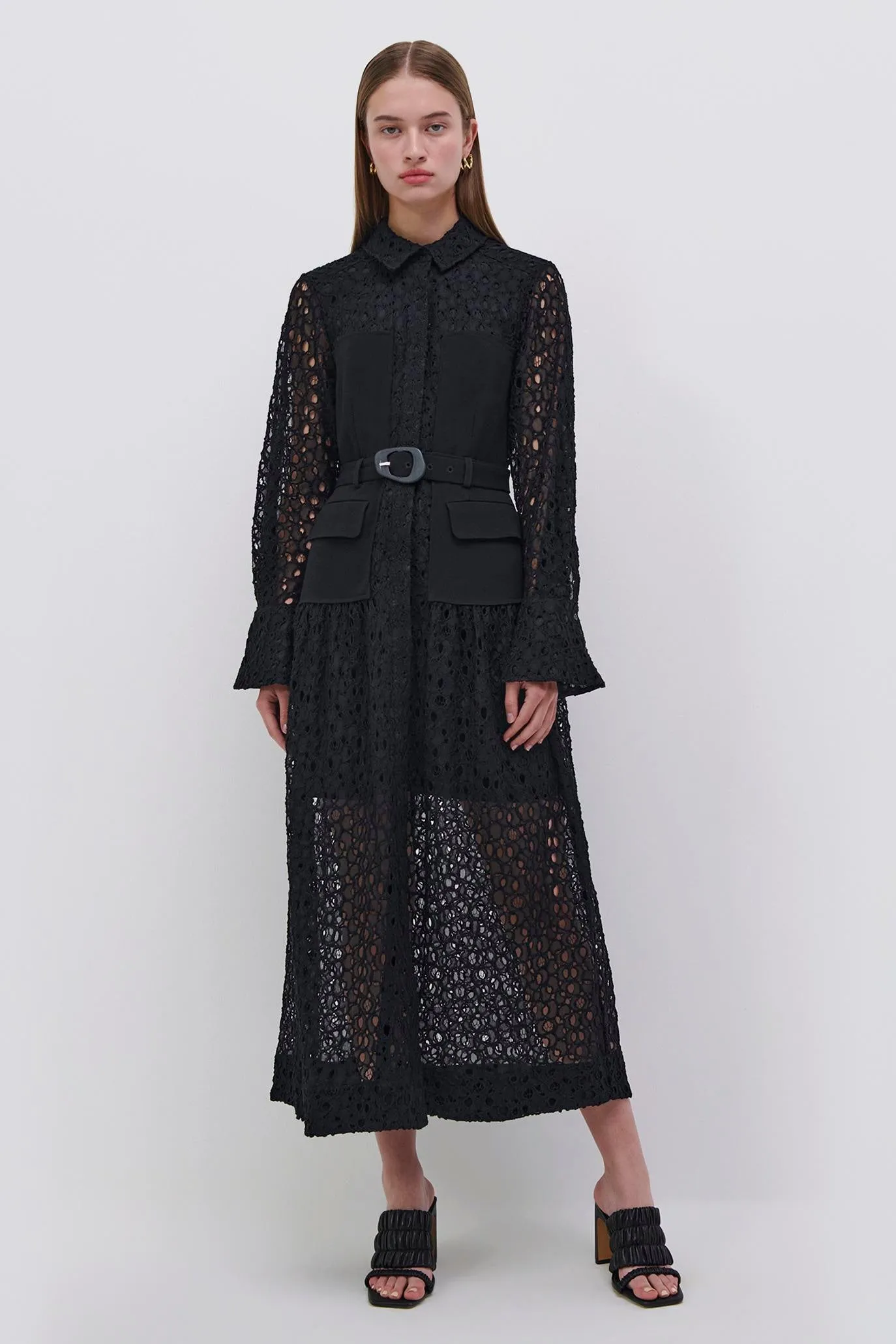 Zuma Patchwork Shirt Dress sold by Simkhai product image thumbnail 2