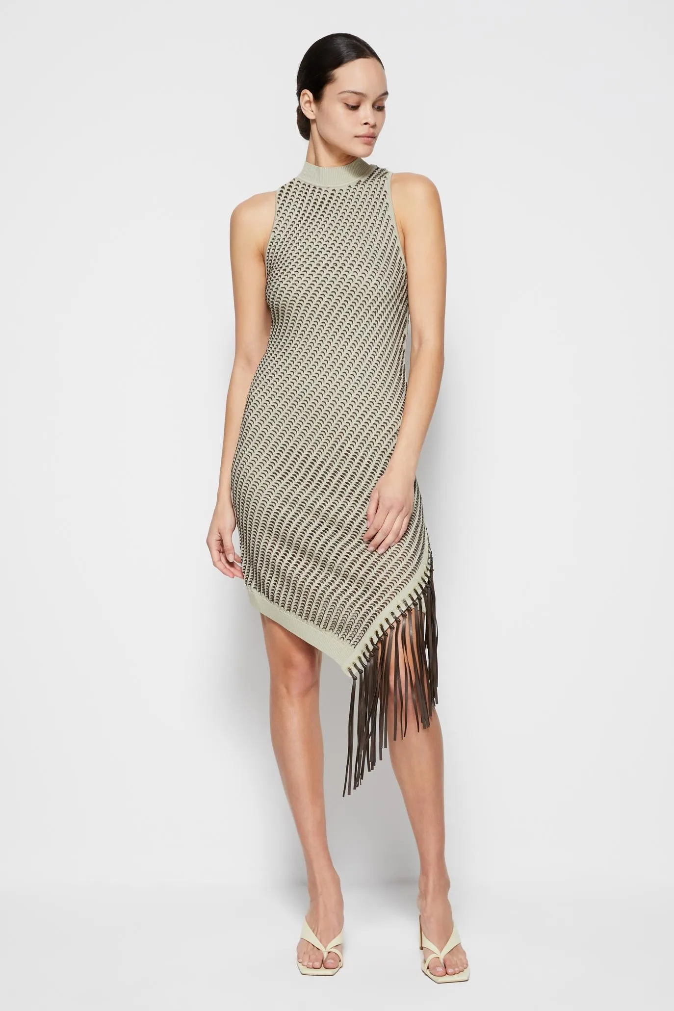 Chelle Pointelle Fringe Dress sold by Simkhai product image thumbnail 3