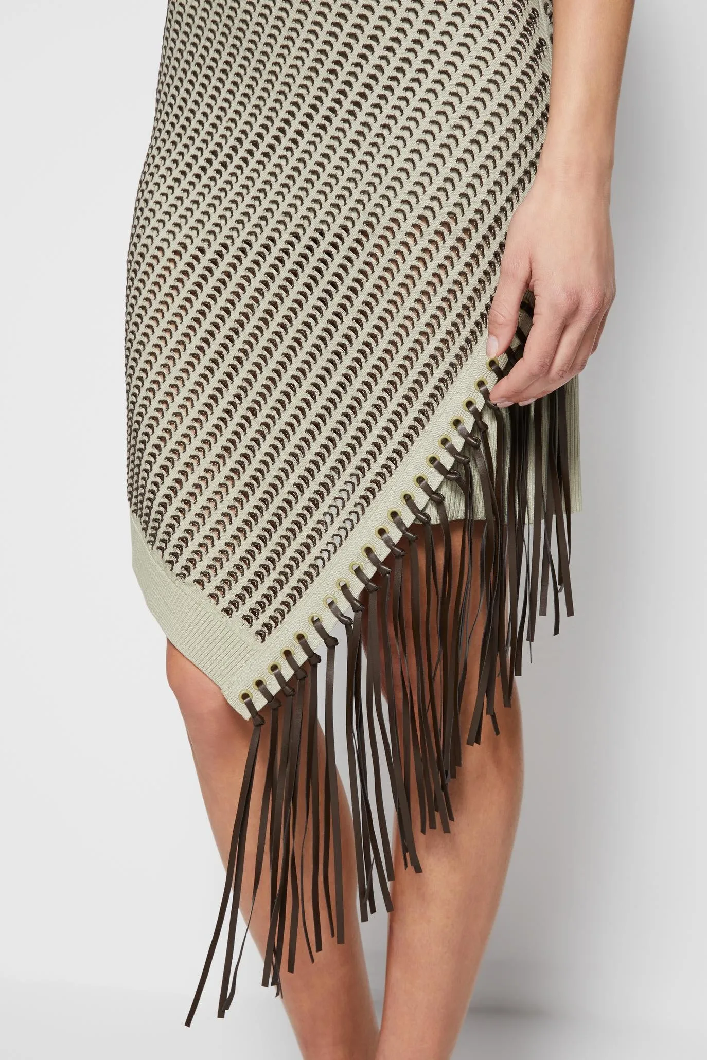 Chelle Pointelle Fringe Dress sold by Simkhai product image thumbnail 4