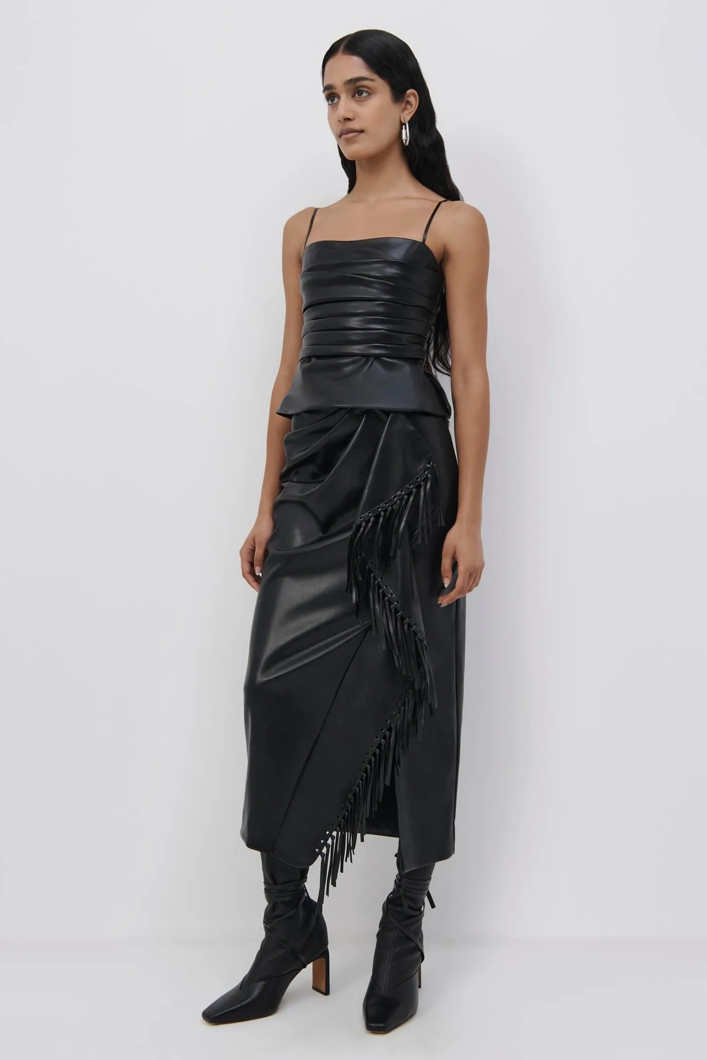 Sabine Vegan Leather Wrap Skirt sold by Simkhai product image thumbnail 4