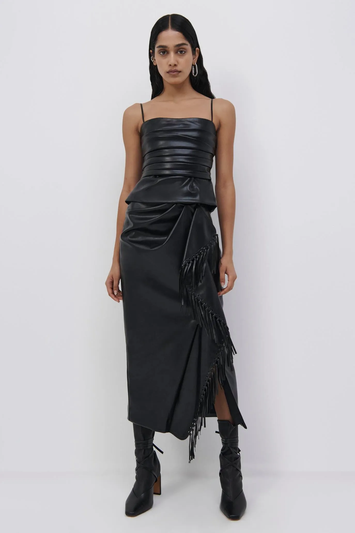 Sabine Vegan Leather Wrap Skirt sold by Simkhai product image thumbnail 2