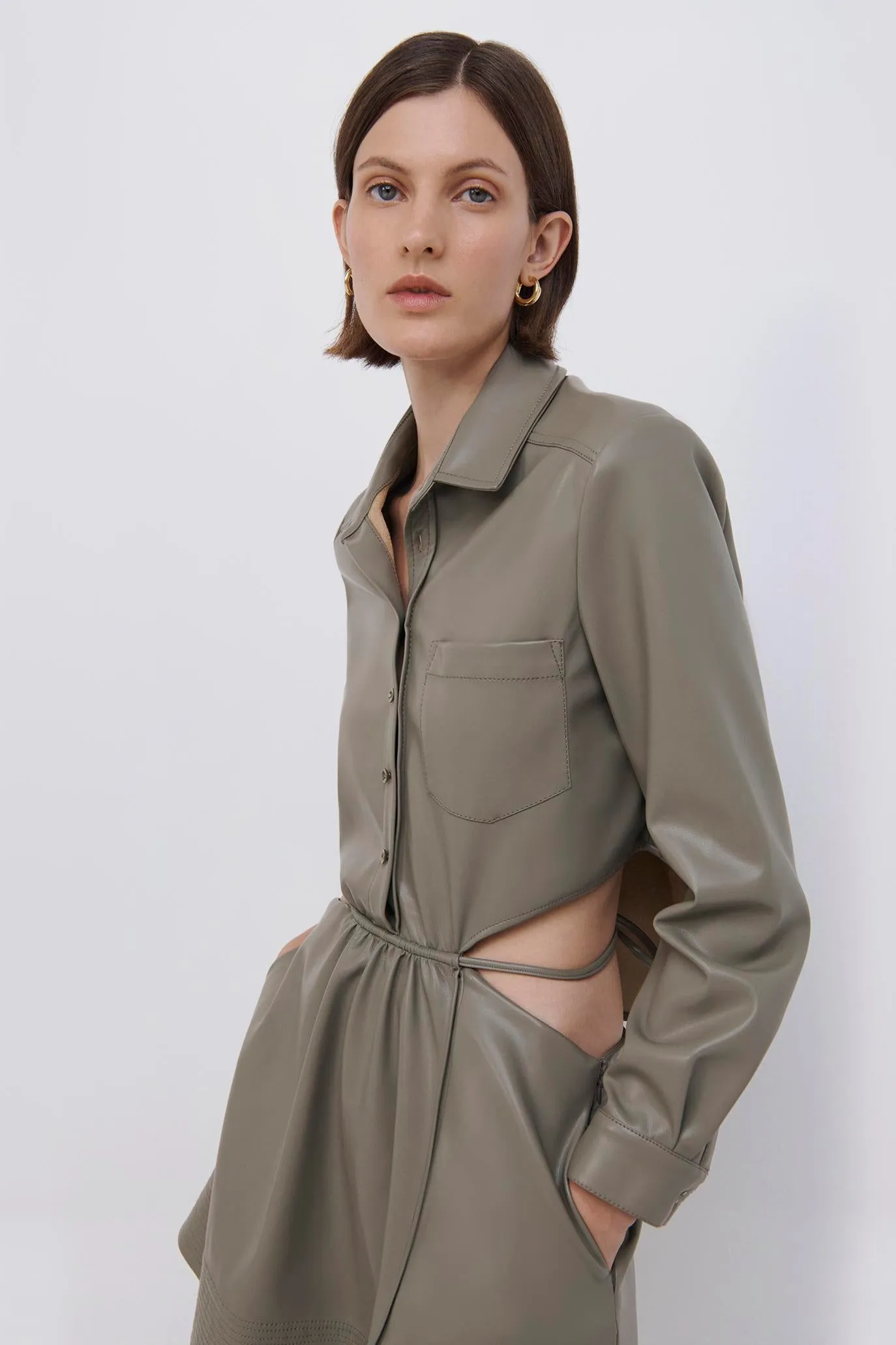 Shaelyn Vegan Leather Mini Dress sold by Simkhai product image thumbnail 3