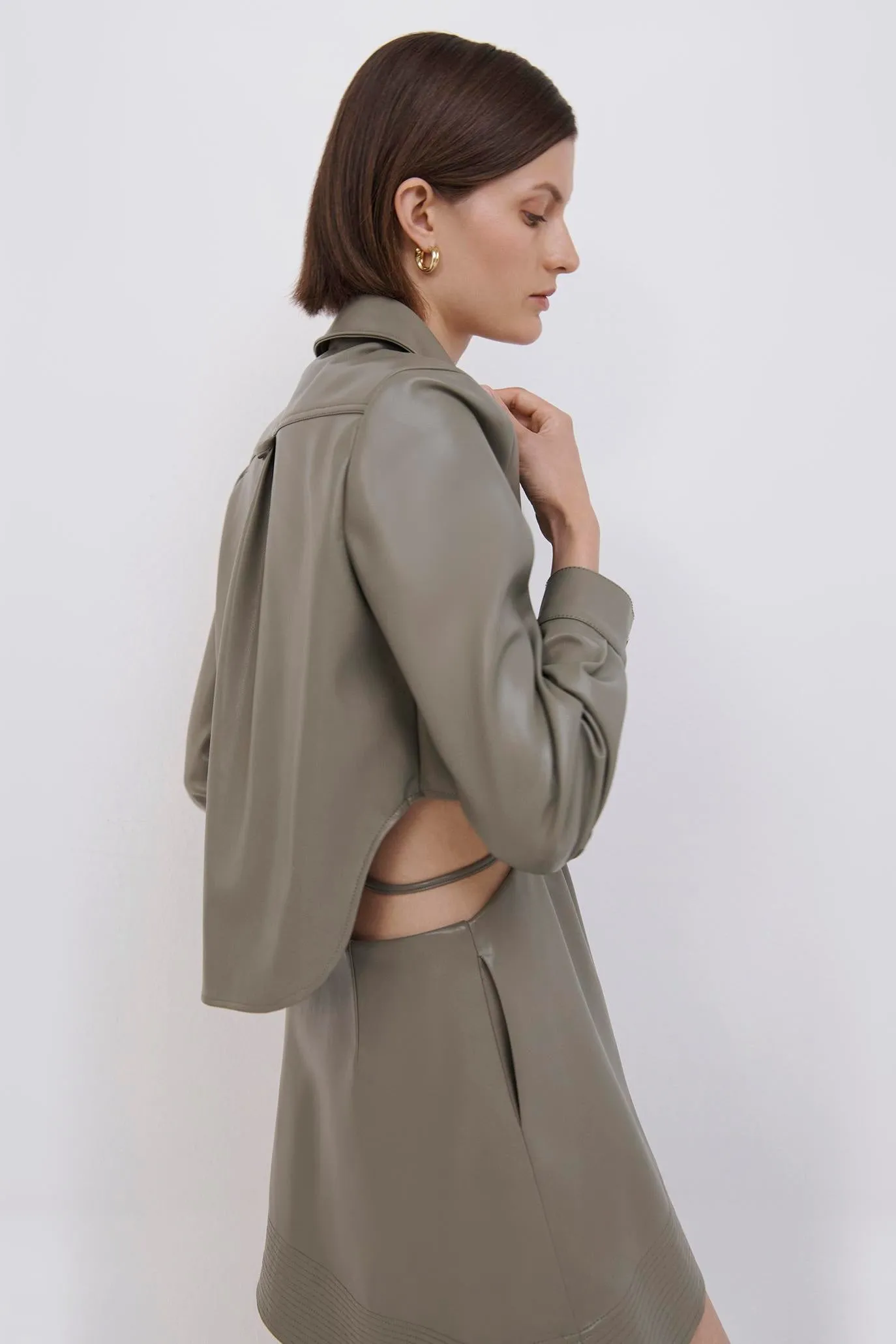 Shaelyn Vegan Leather Mini Dress sold by Simkhai product image thumbnail 4