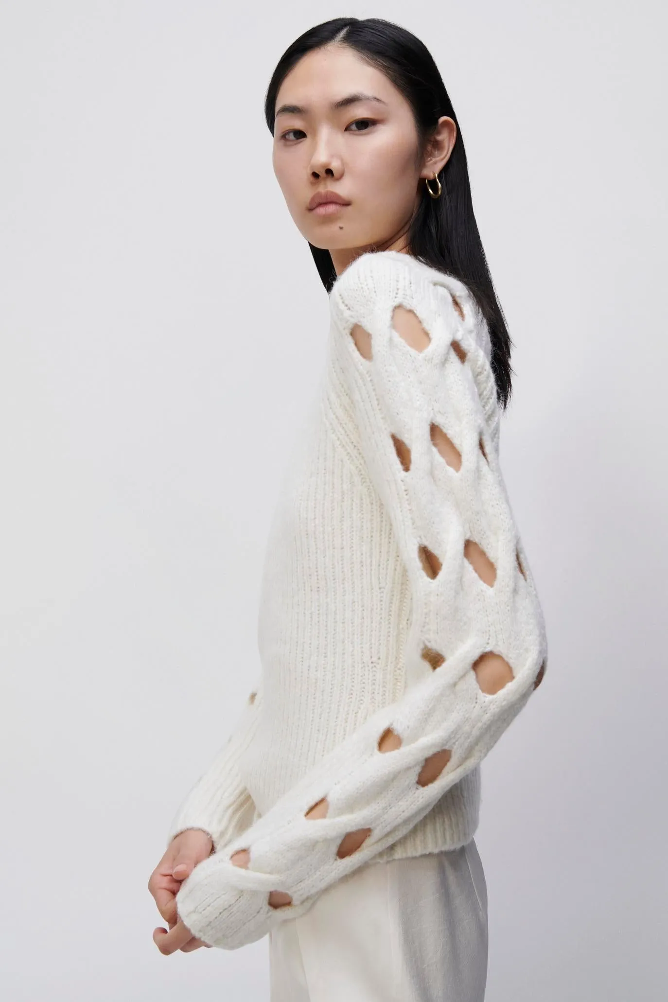 Montrose Alpaca Cable Turtleneck Pullover sold by Simkhai product image thumbnail 4