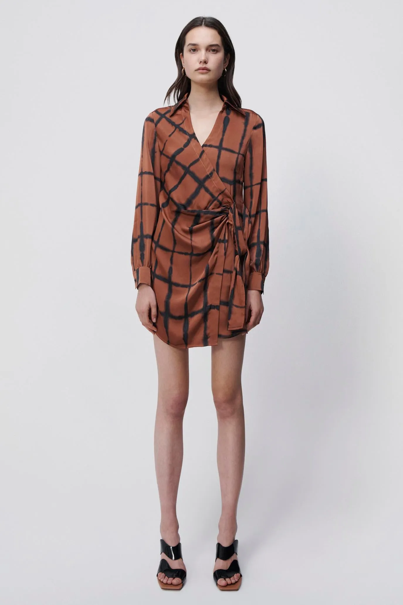 Sofia Shibori Print Charmeuse Dress sold by Simkhai product image thumbnail 5