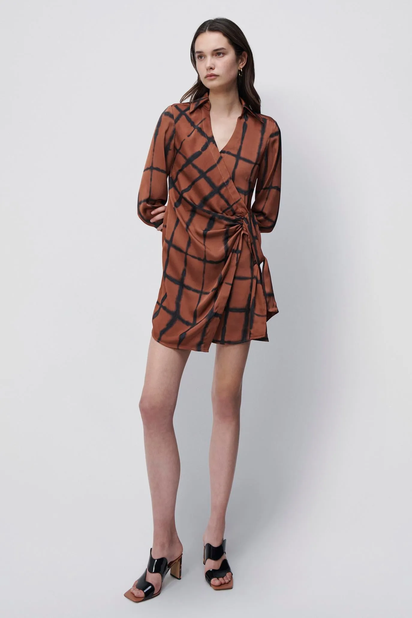 Sofia Shibori Print Charmeuse Dress sold by Simkhai product image thumbnail 2