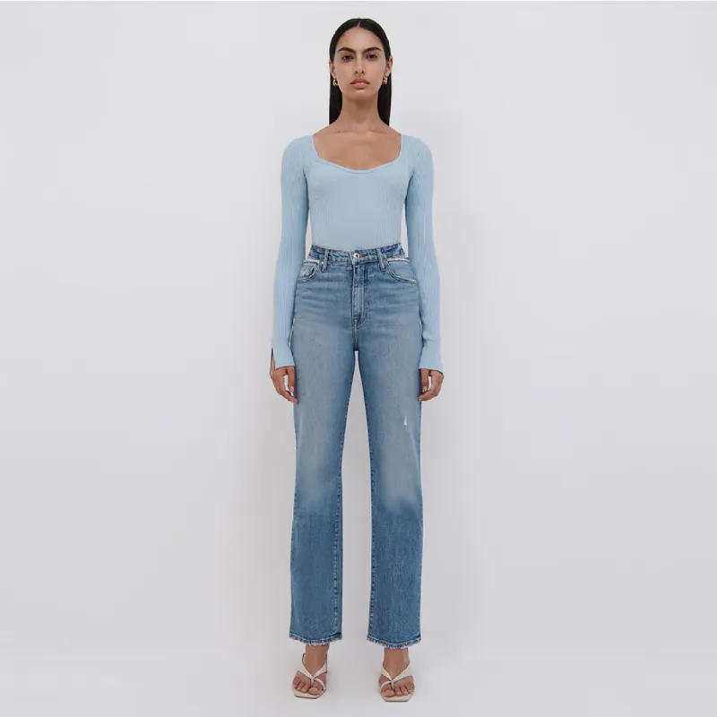 Rhonda Recycled Rib Pullover made by Simkhai