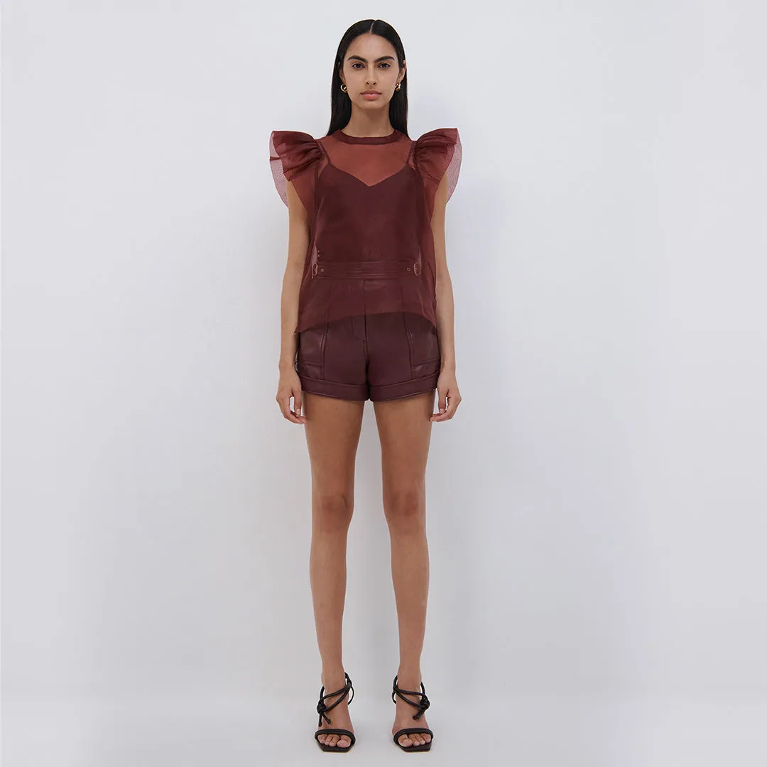 Corina Organza Ruffle Top sold by Simkhai
