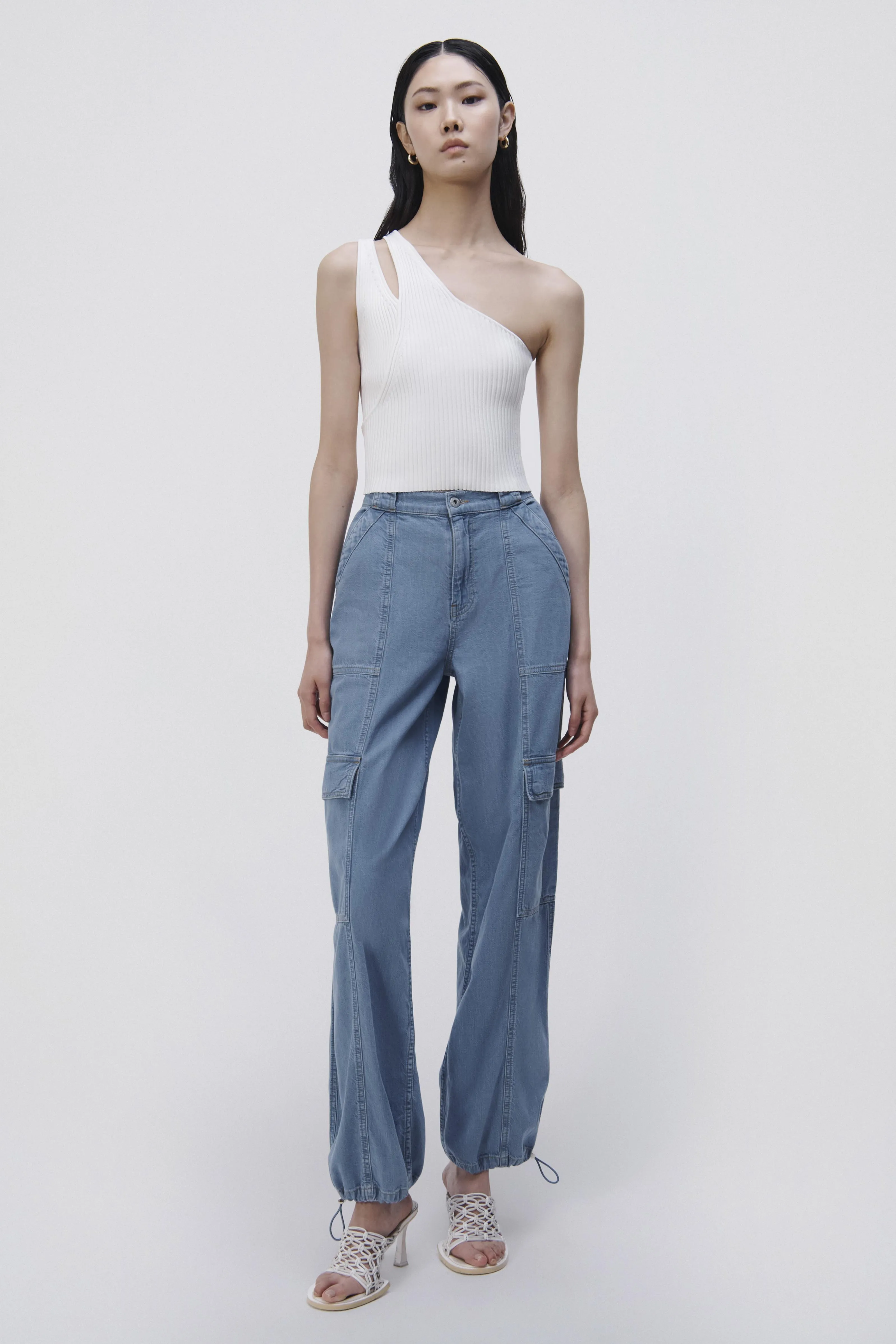 Calista Denim Cargo Pant sold by Simkhai product image thumbnail 2