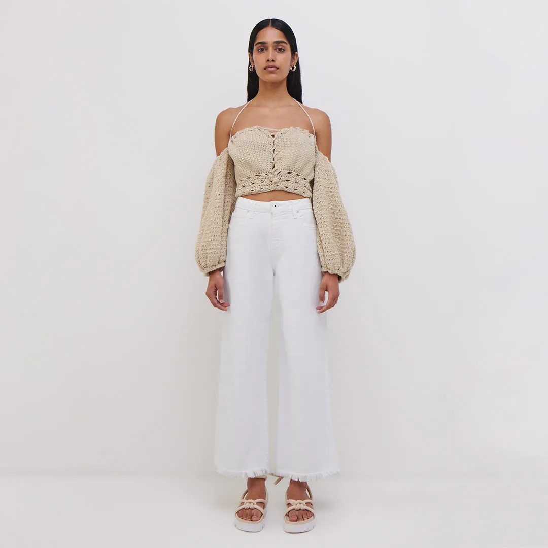 JS x Elexiay Crochet Top sold by Simkhai