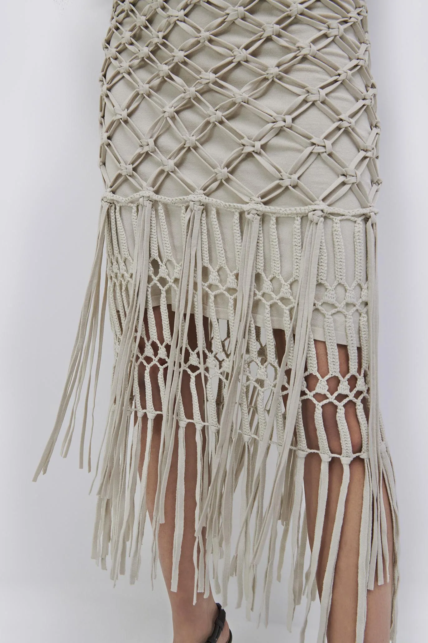 Catherine Compact Fringe Midi Skirt sold by Simkhai product image thumbnail 3