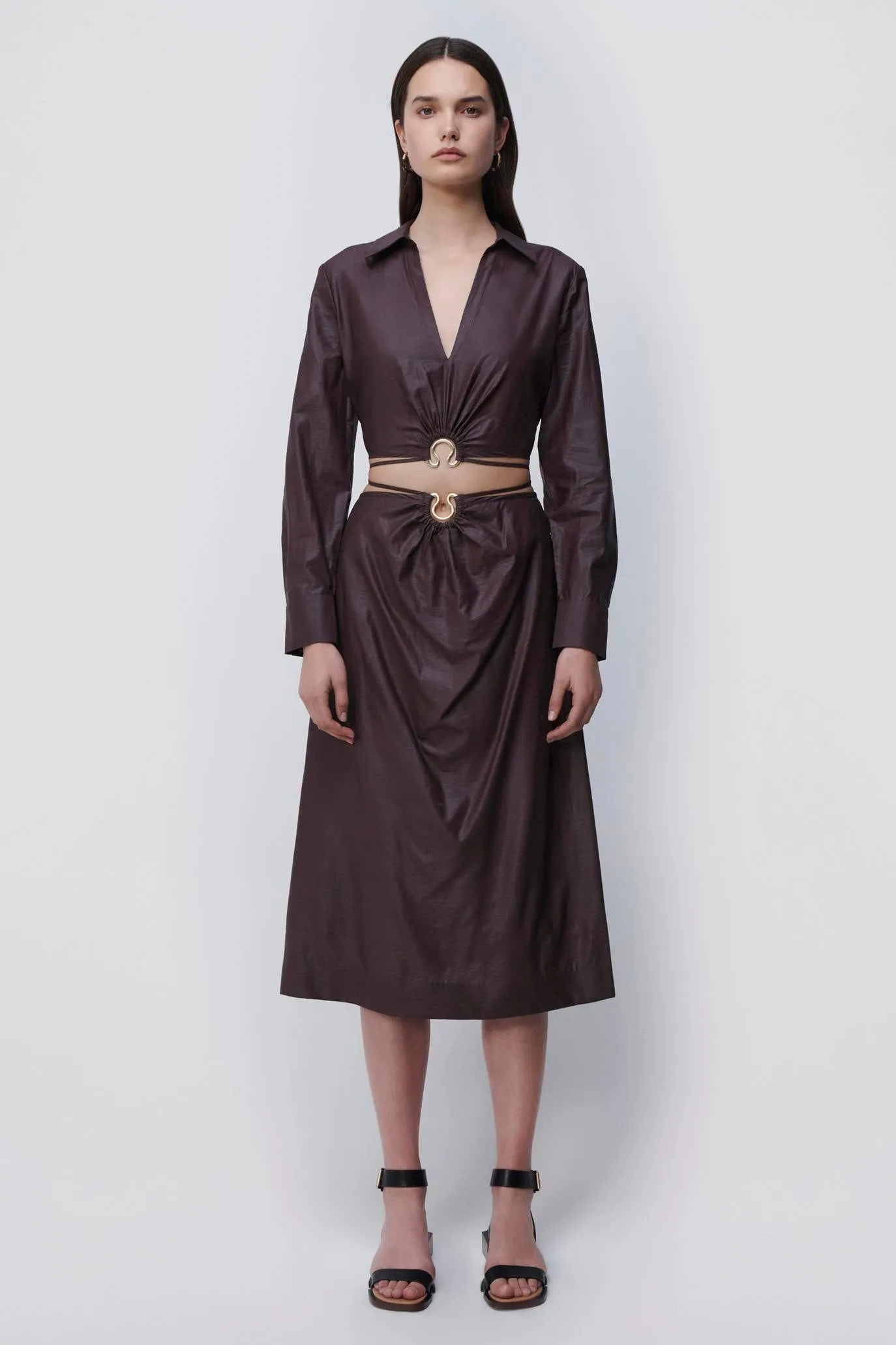 Mikah Satin Coverup Midi Skirt sold by Simkhai product image thumbnail 4