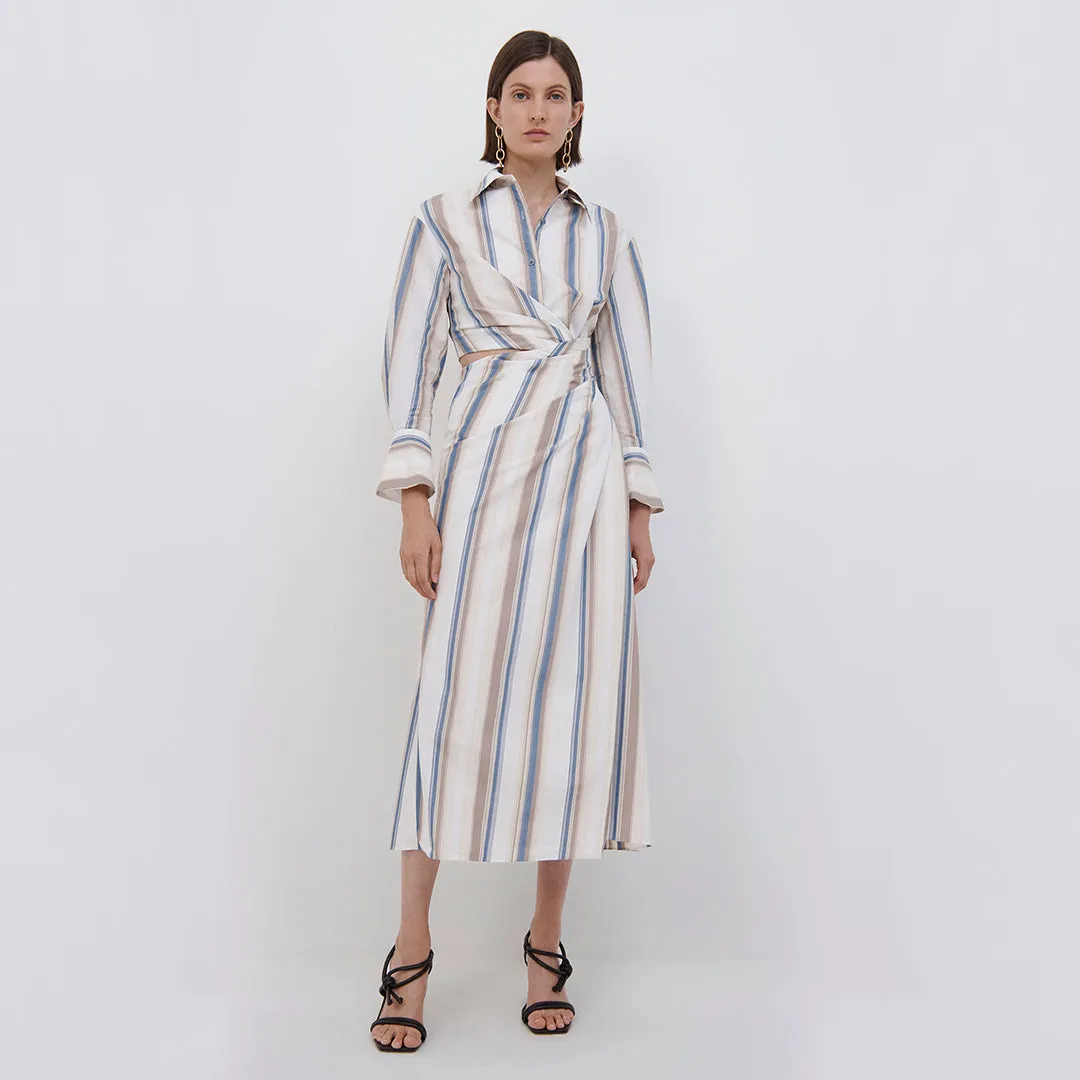 Marge Striped Midi Dress sold by Simkhai