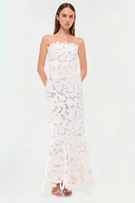 Valletta Strapless Embroidered Dress sold by Simkhai