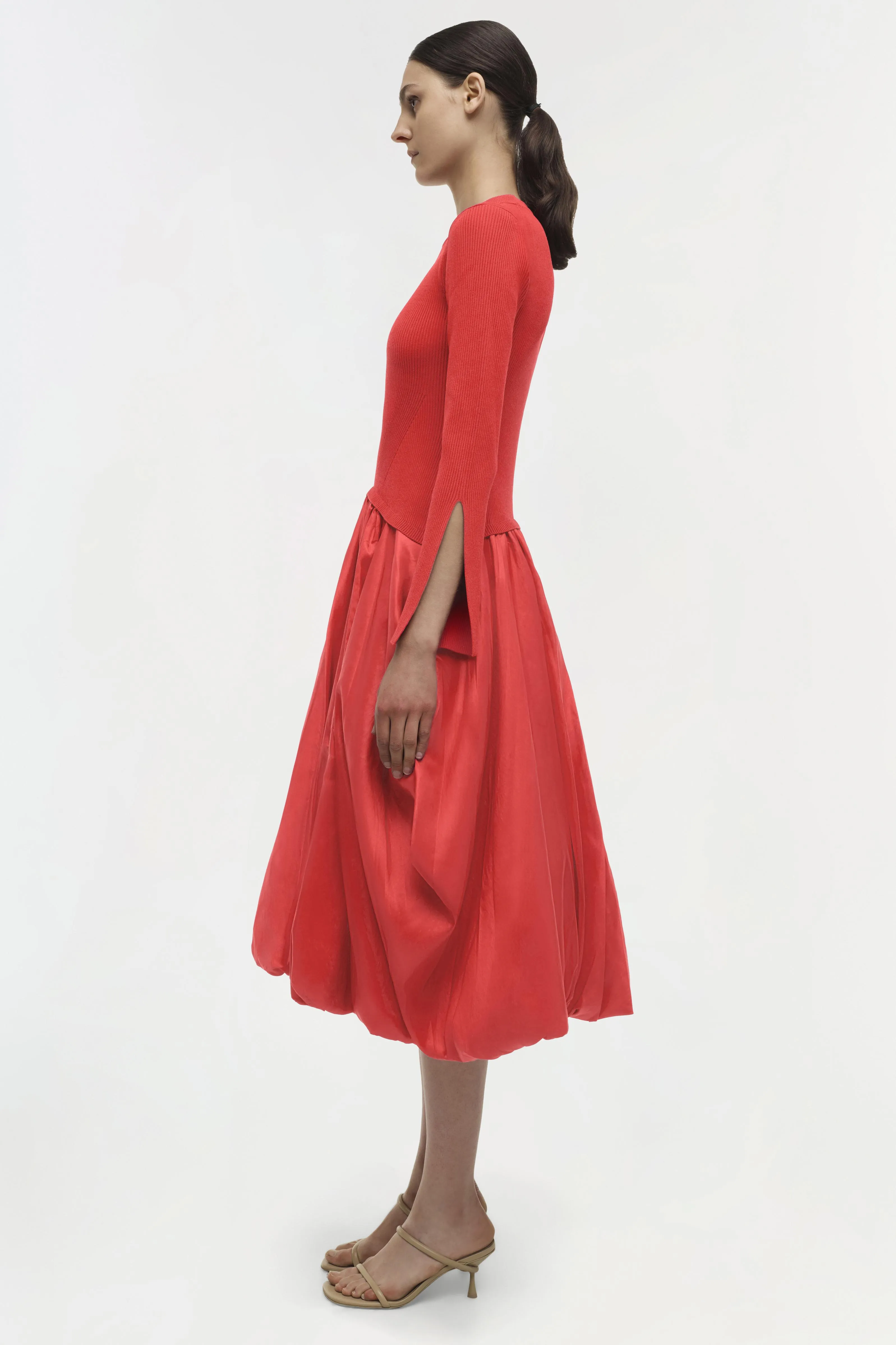 Kenlie Taffeta Knit Midi Dress sold by Simkhai product image thumbnail 3
