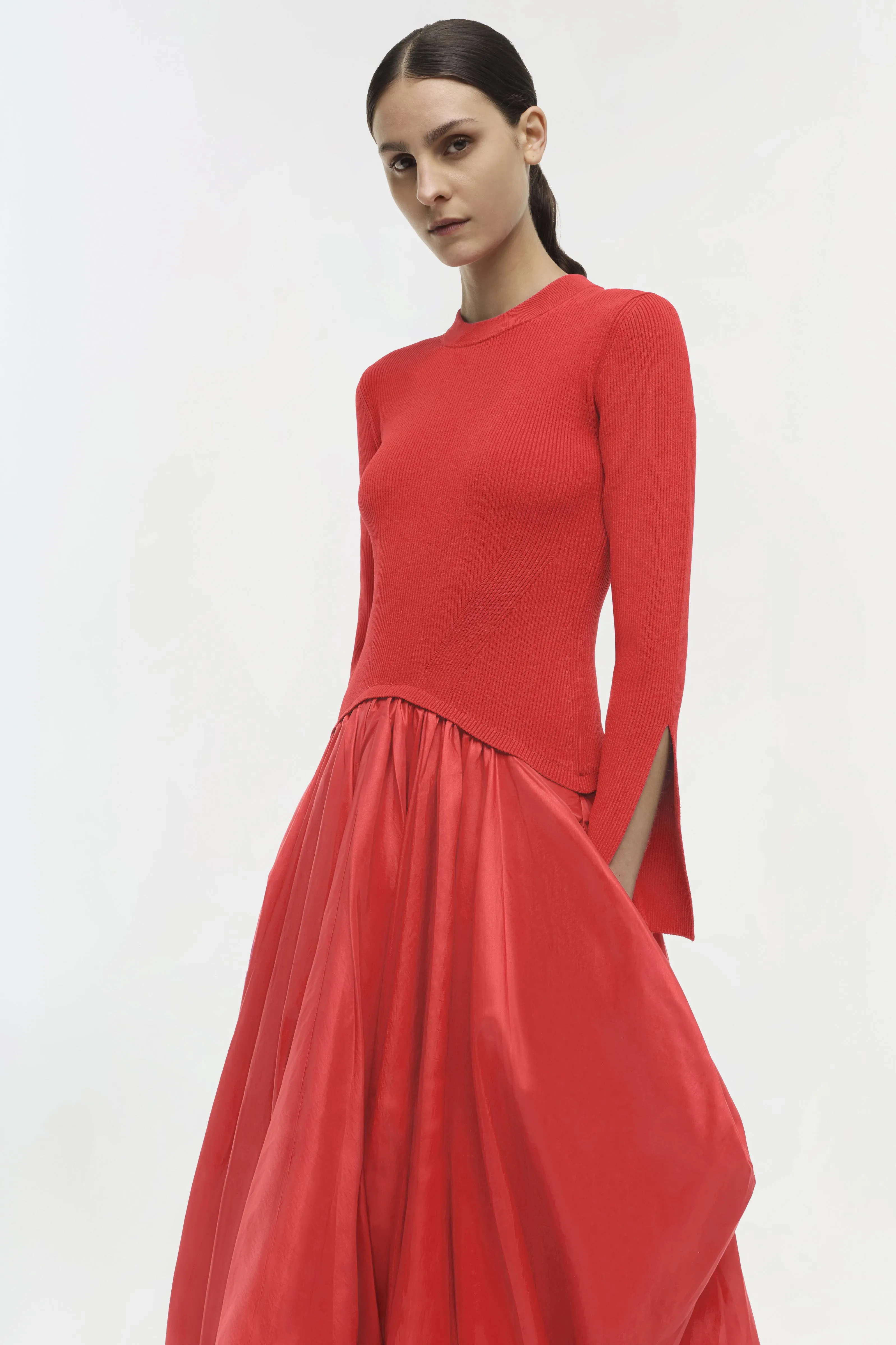 Kenlie Taffeta Knit Midi Dress sold by Simkhai product image thumbnail 2
