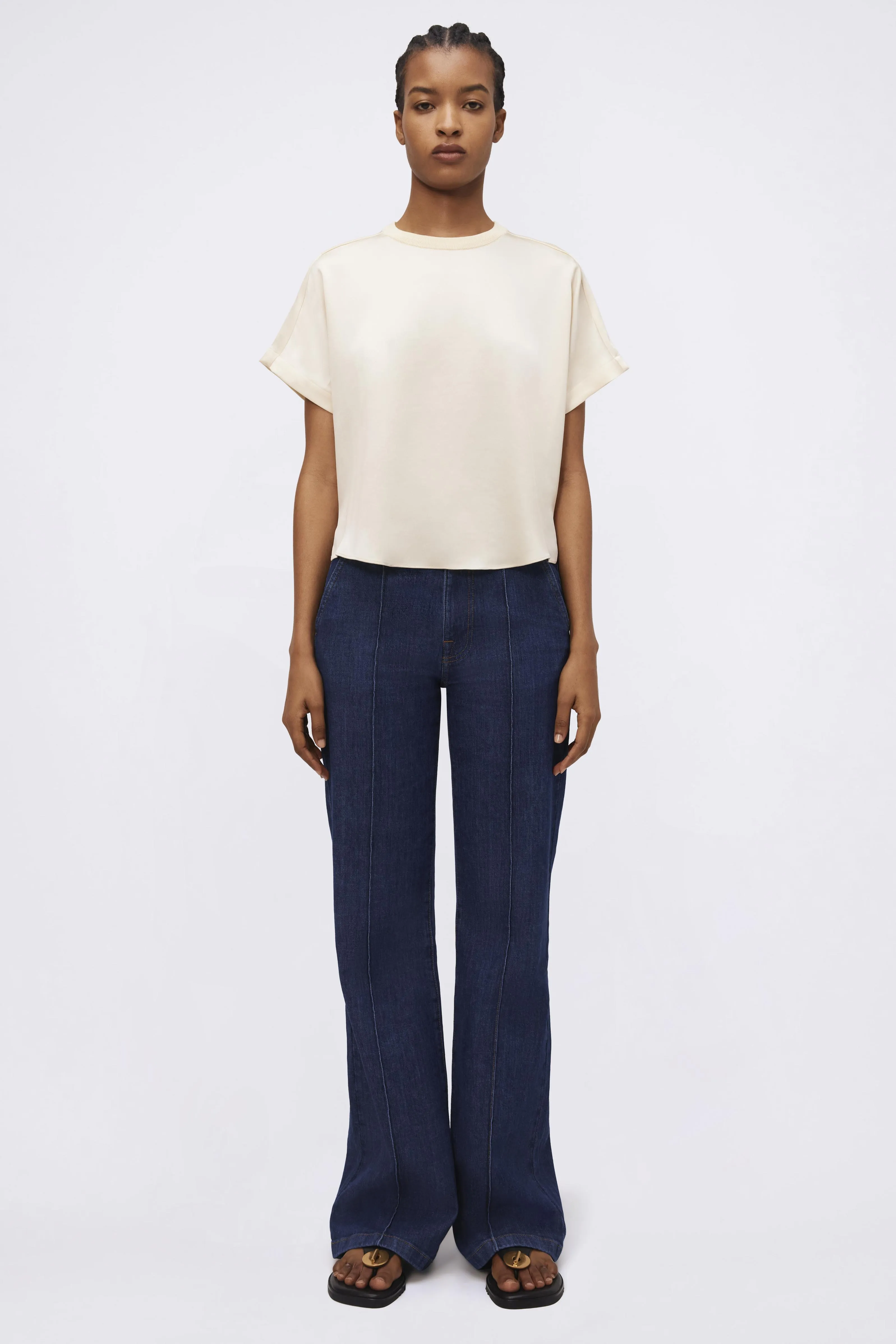 Addy Satin T-Shirt sold by Simkhai