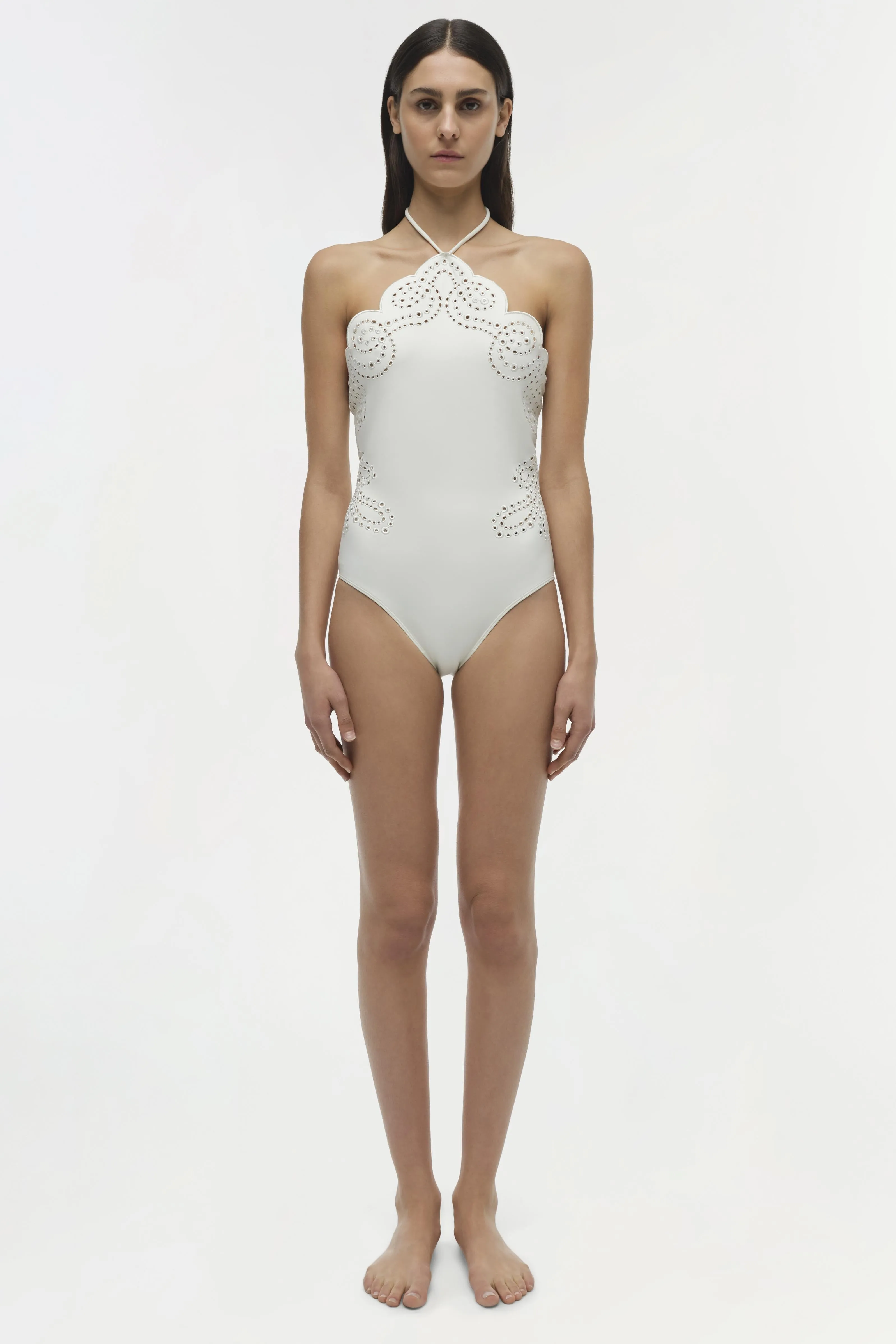 Nicolette Halter Embroidered Swimsuit sold by Simkhai product image thumbnail 5