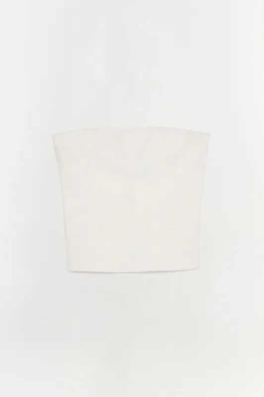 Nicole Strapless Compact Knit Top made by Simkhai