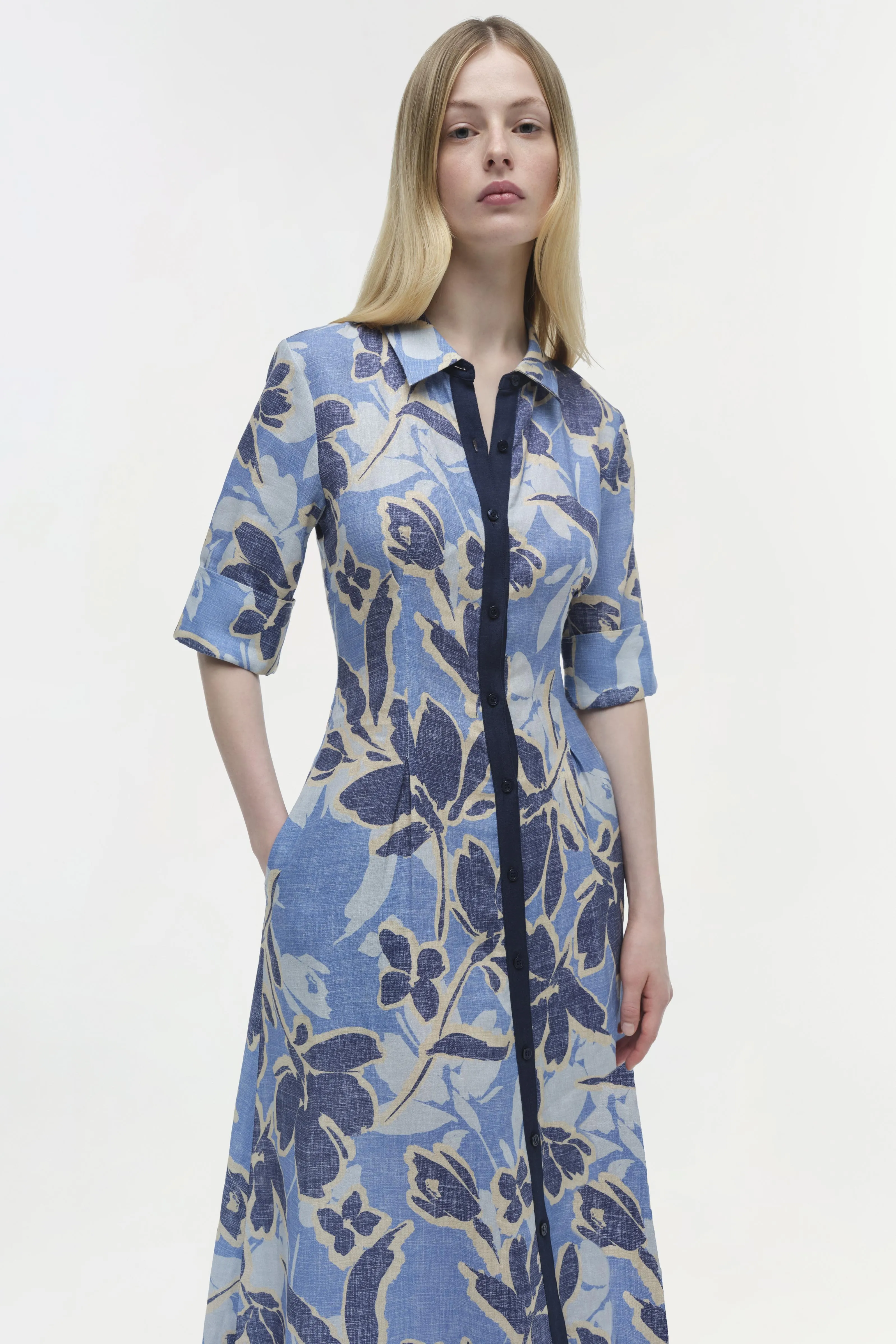 Claudine Linen Midi Dress sold by Simkhai product image thumbnail 3