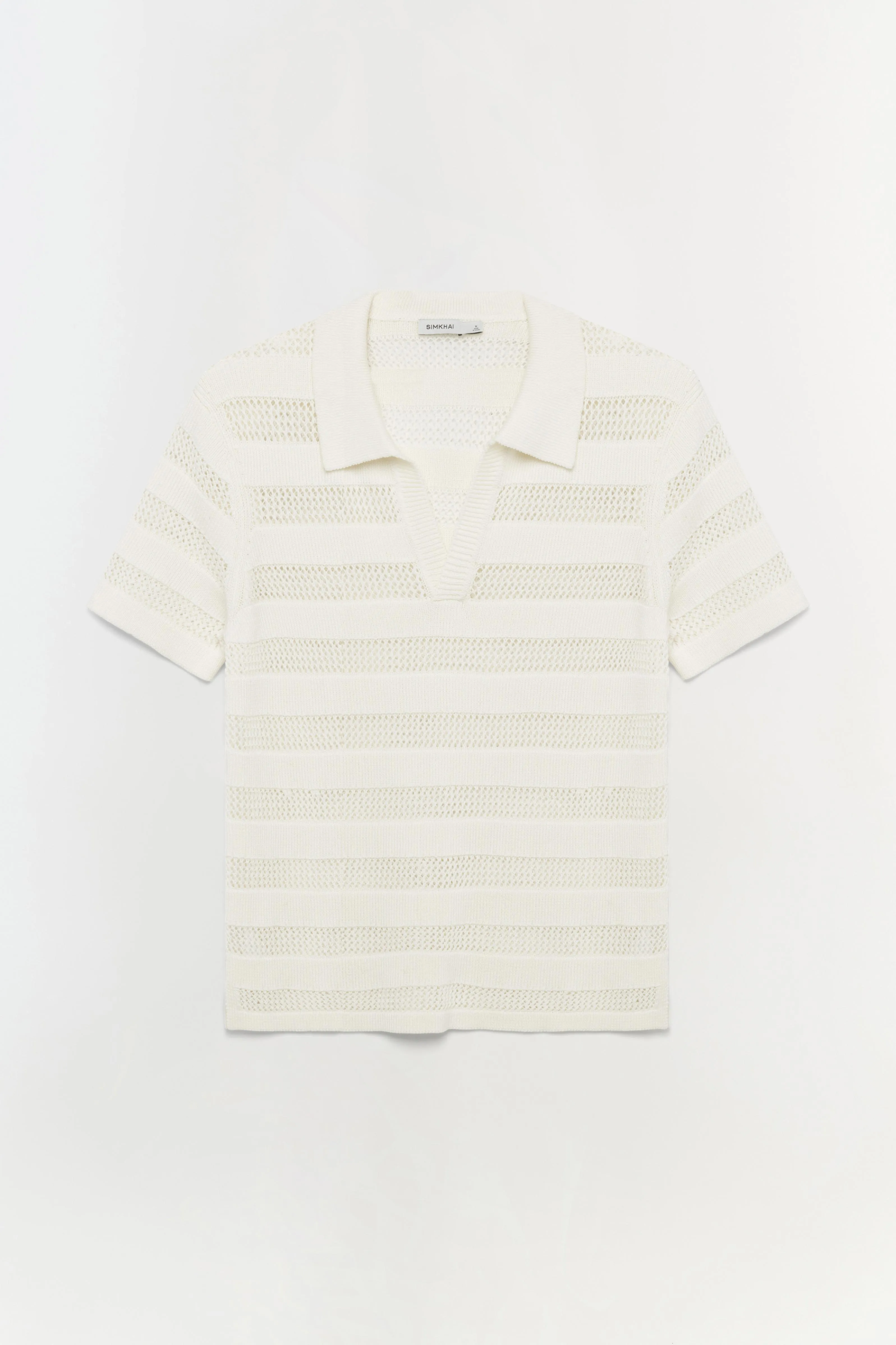 Calvin Striped Mesh Polo sold by Simkhai