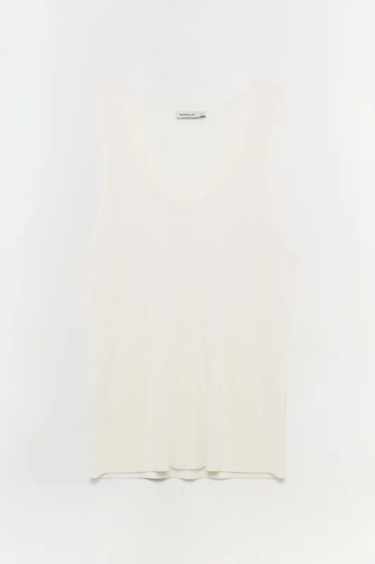 Idris Silk Linen Tank sold by Simkhai