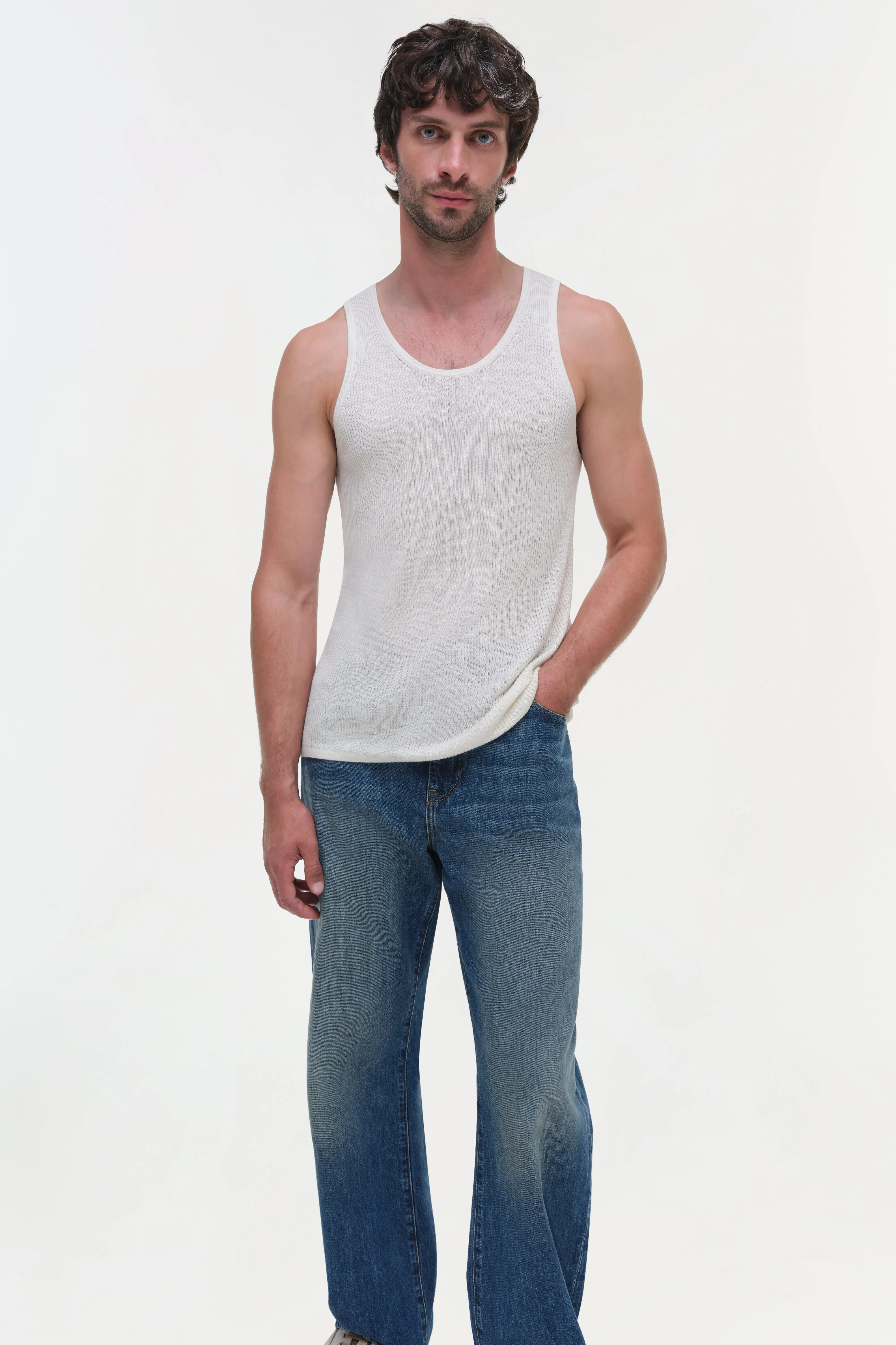 Idris Silk Linen Tank sold by Simkhai product image thumbnail 3