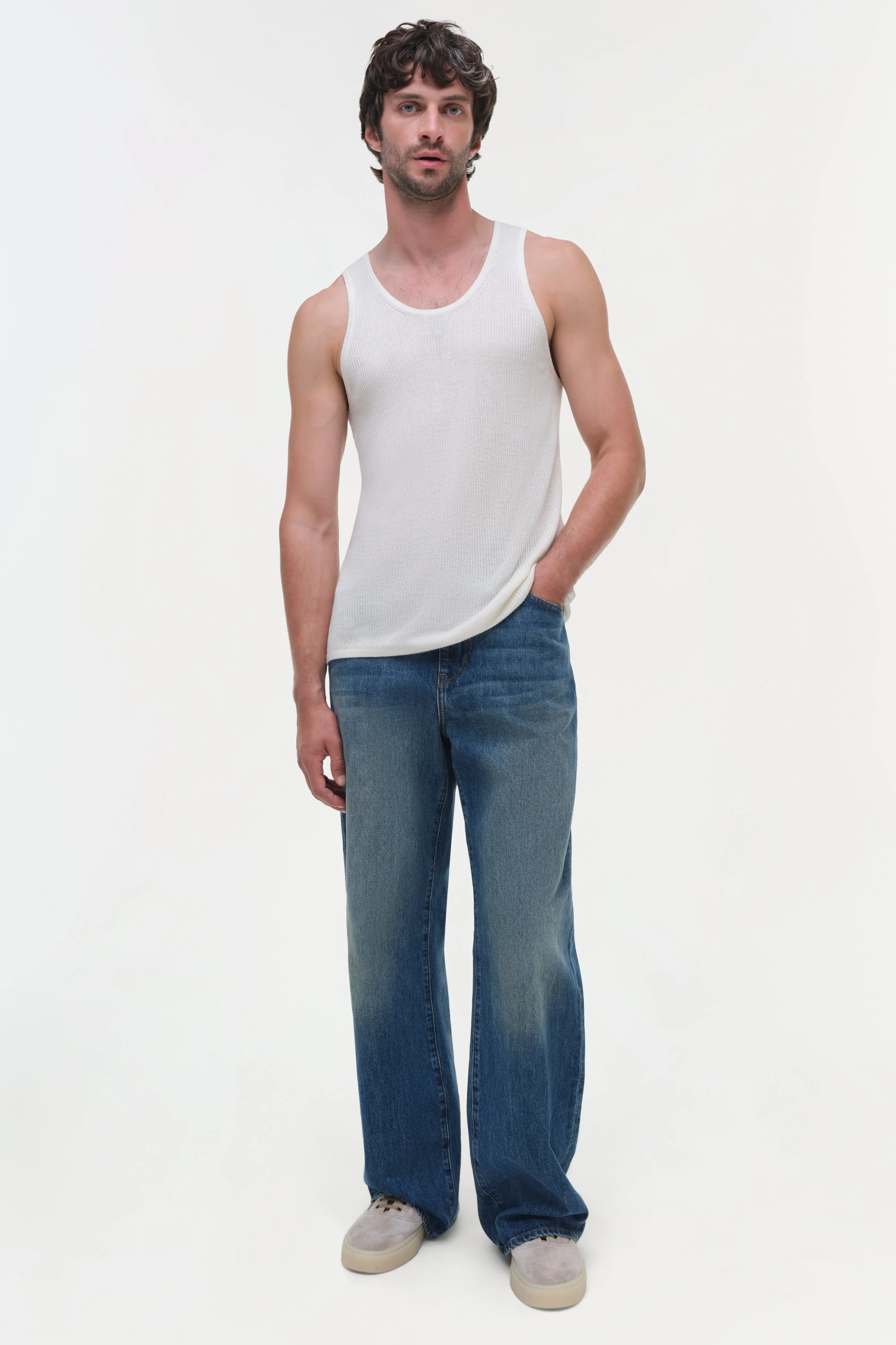 Idris Silk Linen Tank sold by Simkhai product image thumbnail 2