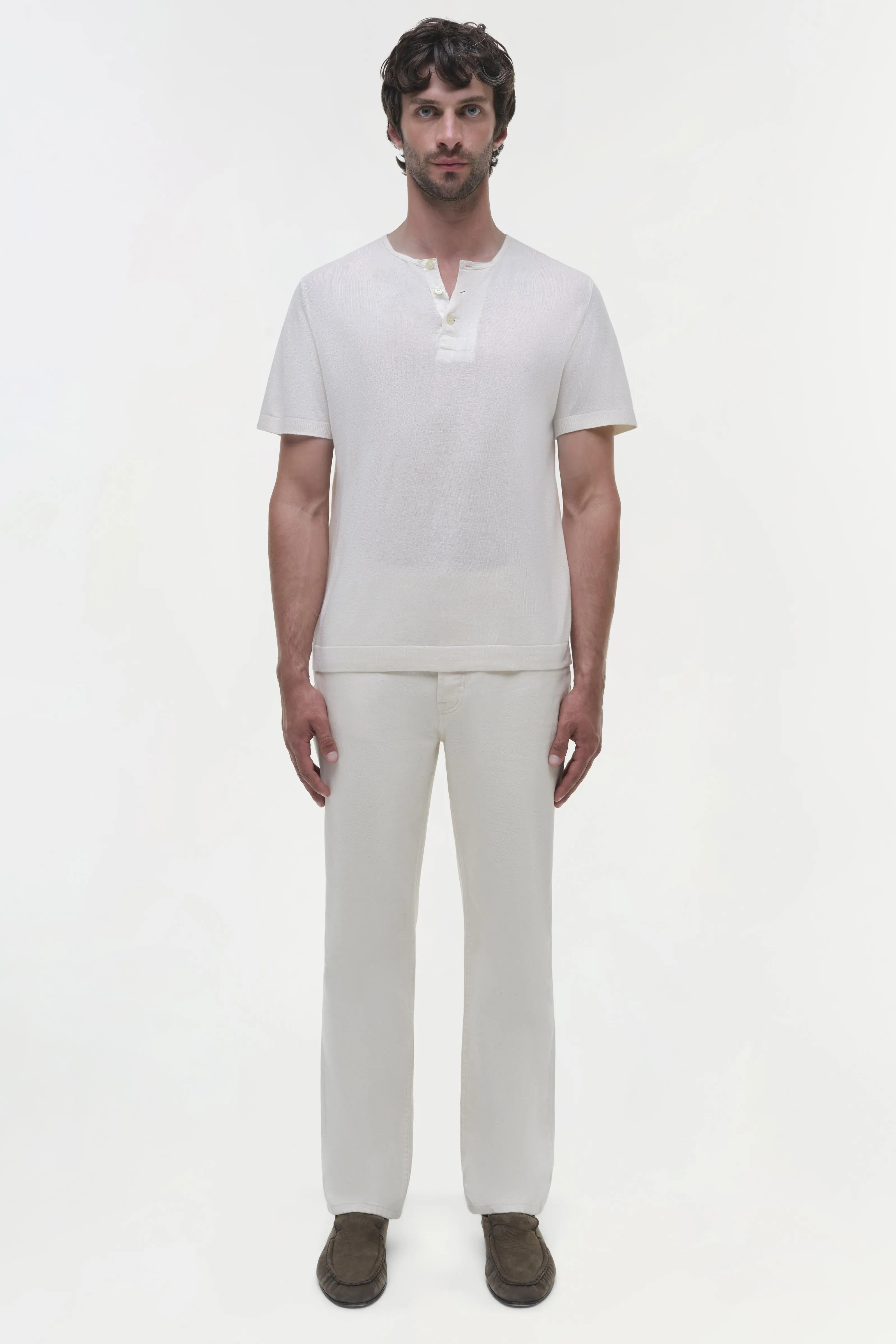 Hayes Silk Linen Henley sold by Simkhai product image thumbnail 4