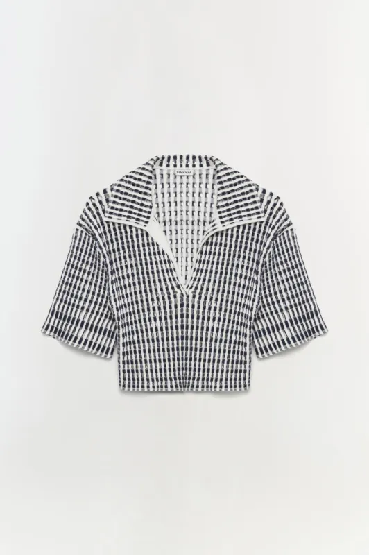 Adley Knit Polo sold by Simkhai