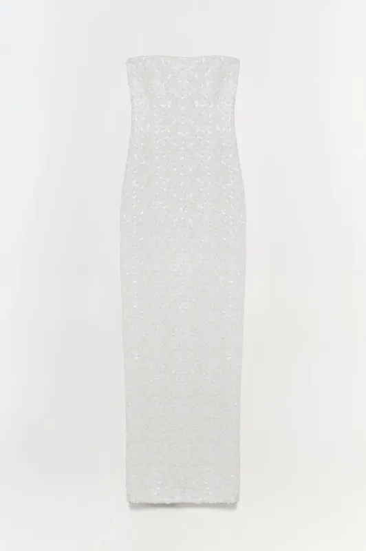 Savia Strapless Embellished Gown made by Simkhai