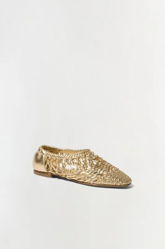 Eden Metallic Open Weave Flat made by Simkhai