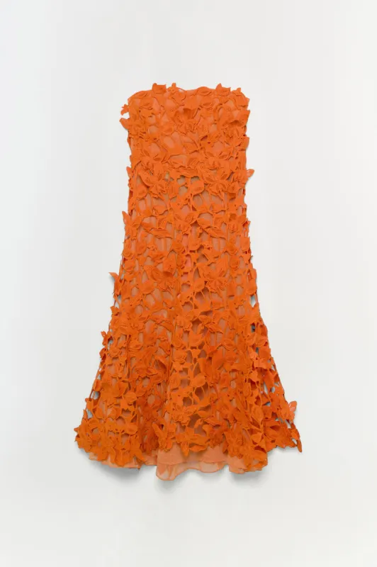 Fleurella Applique Midi Dress made by Simkhai