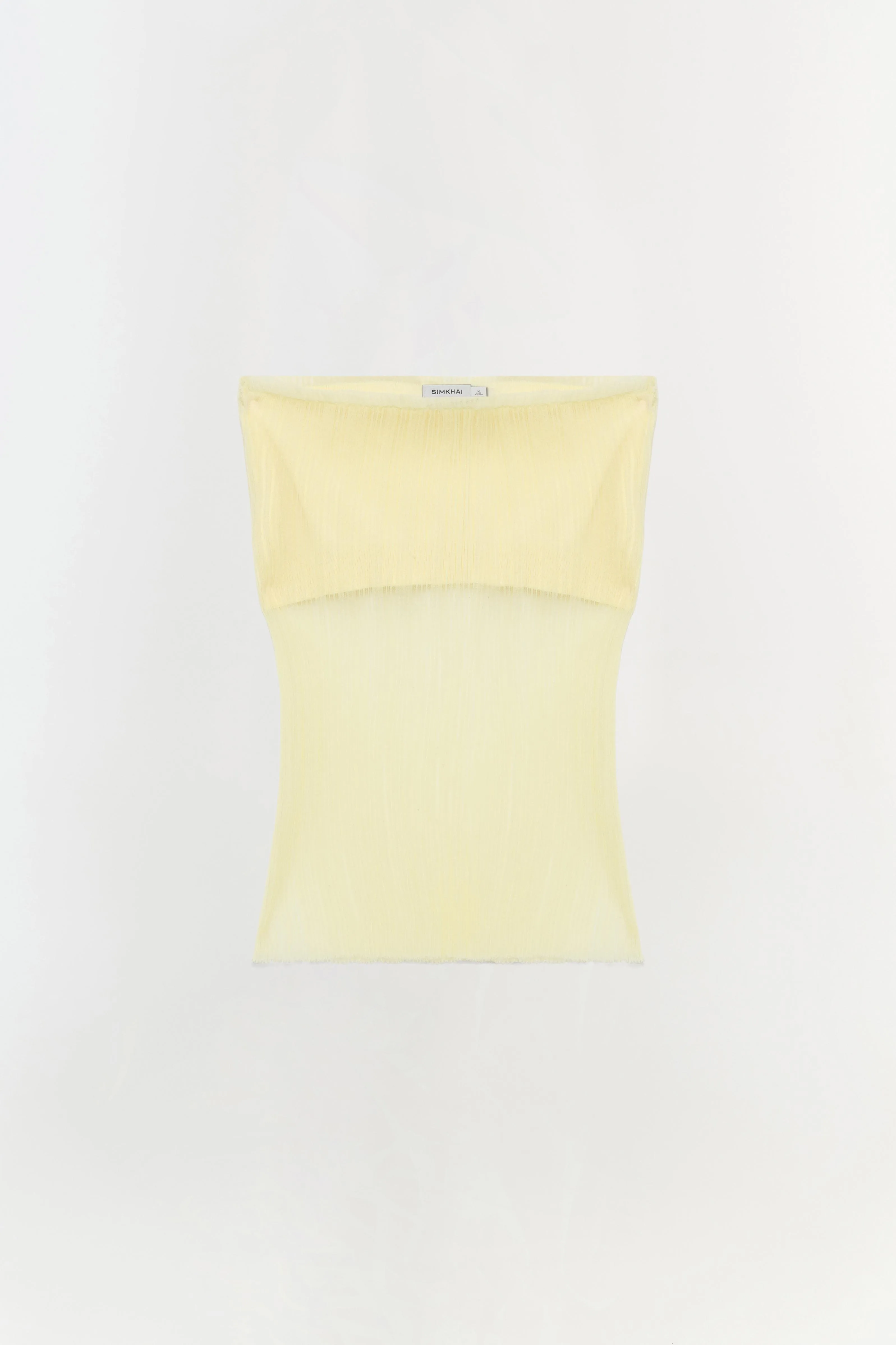 Emberly Strapless Plisse Top sold by Simkhai