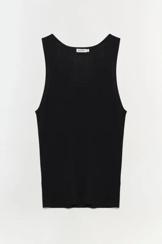 Idris Silk Linen Tank made by Simkhai