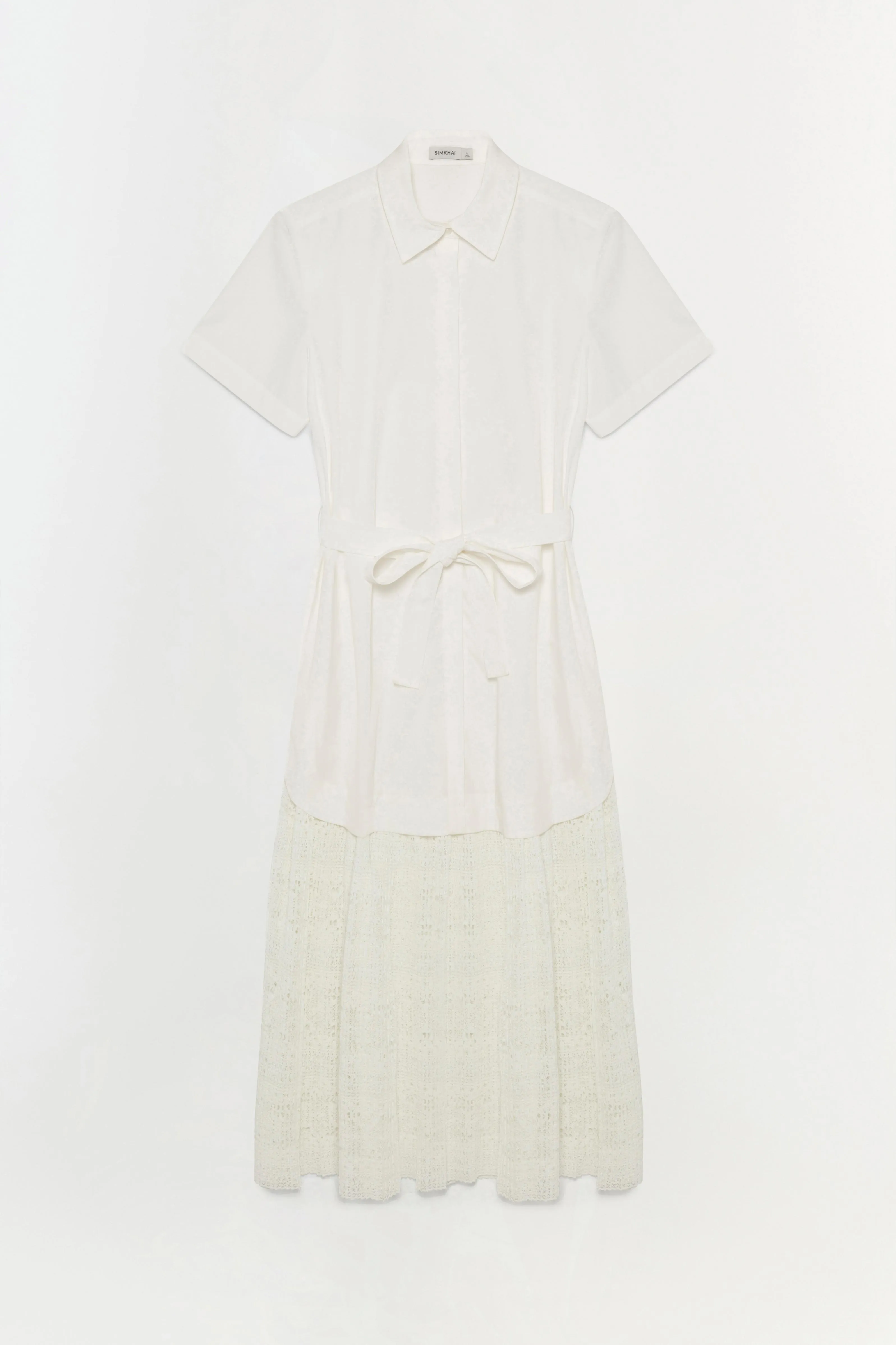 Jenner Lace Midi Shirt Dress sold by Simkhai