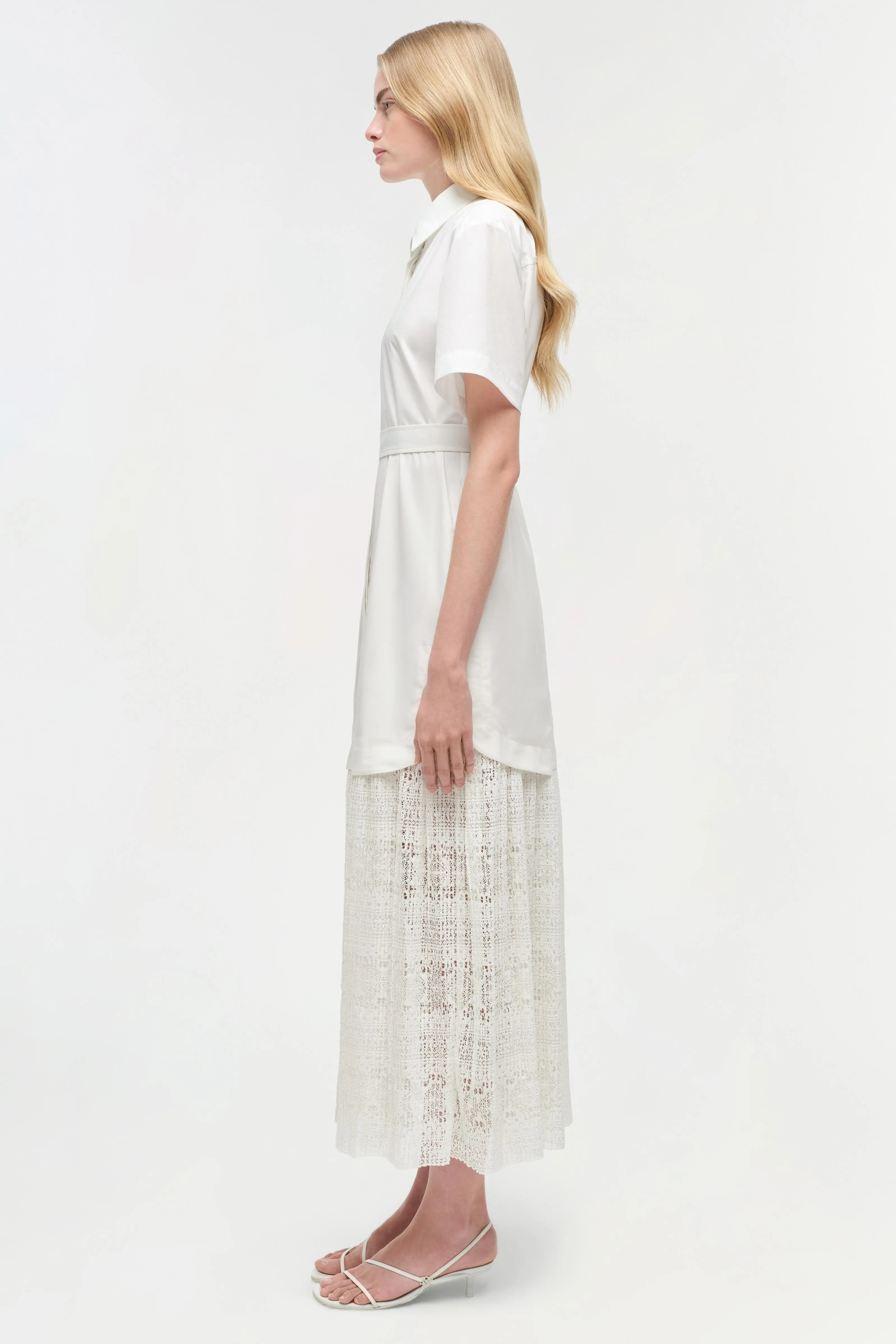 Jenner Lace Midi Shirt Dress sold by Simkhai product image thumbnail 4
