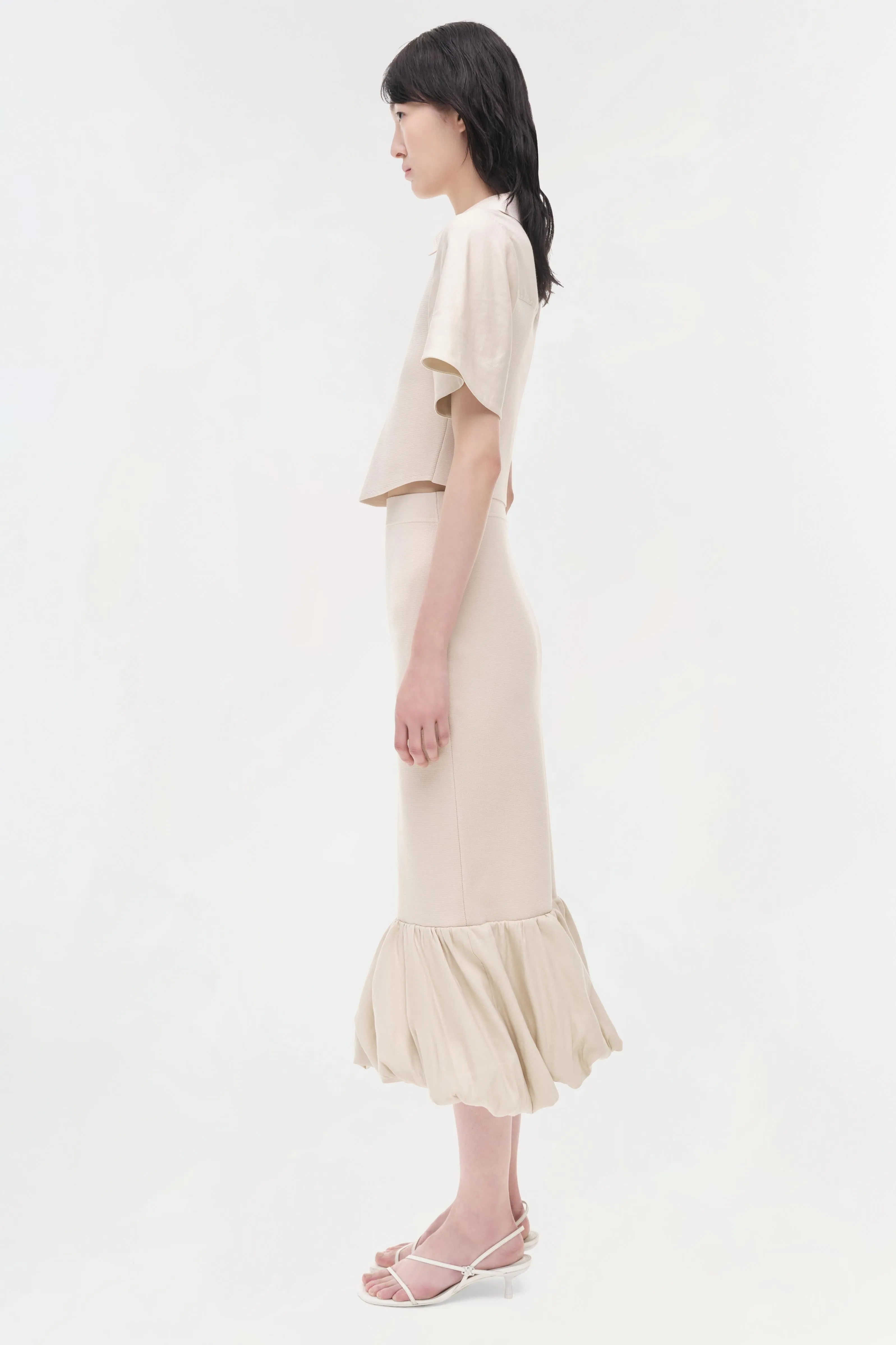 Camille Linen Knit Midi Skirt sold by Simkhai product image thumbnail 5