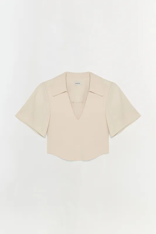 Lizzie Linen Knit Top sold by Simkhai