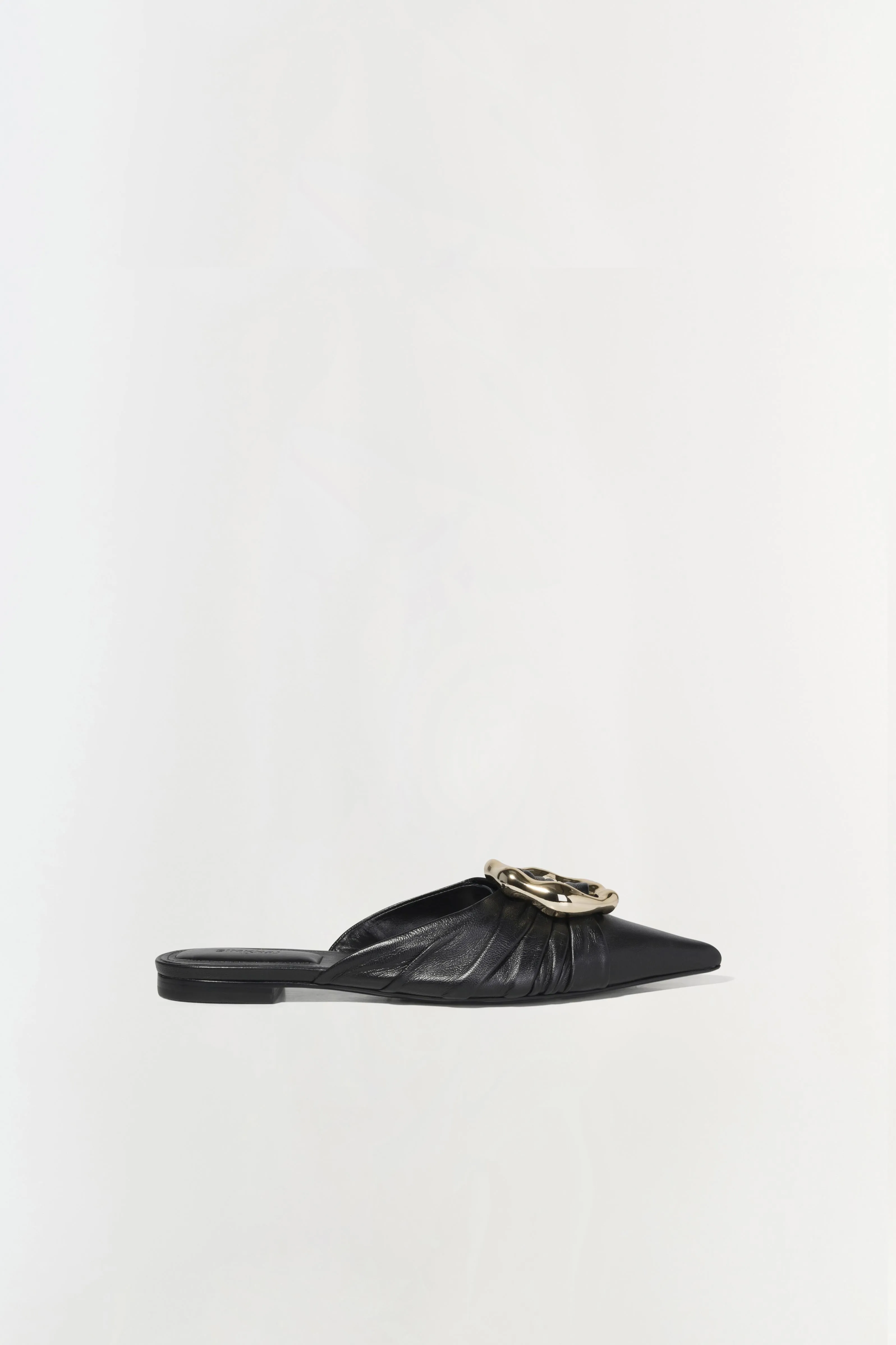 Belle Leather Flat Mule sold by Simkhai