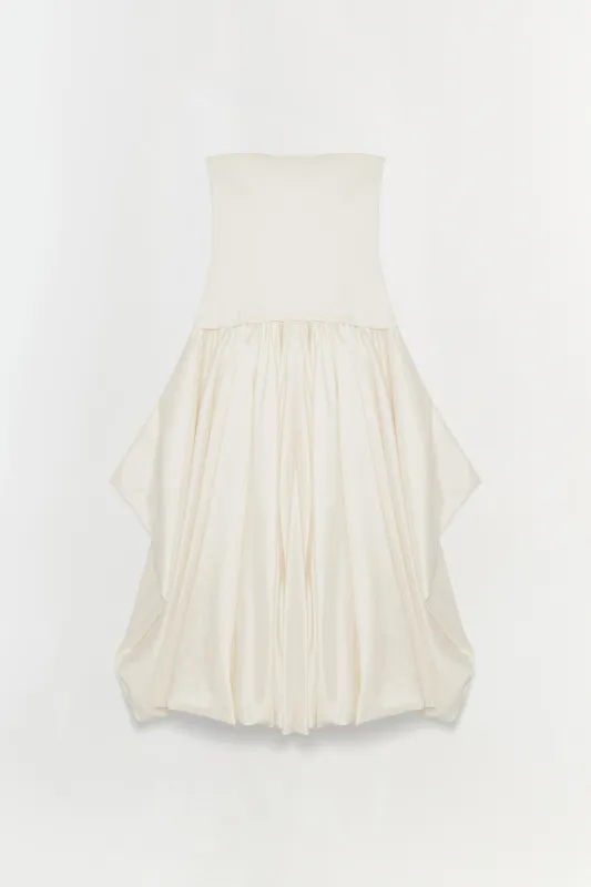 Izzy Strapless Taffeta Midi Dress sold by Simkhai