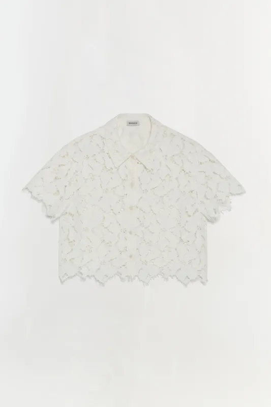 Marjorie Lace Camp Shirt made by Simkhai