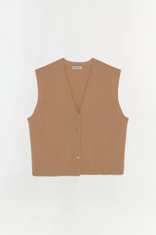 Rozzi Cashmere Vest sold by Simkhai