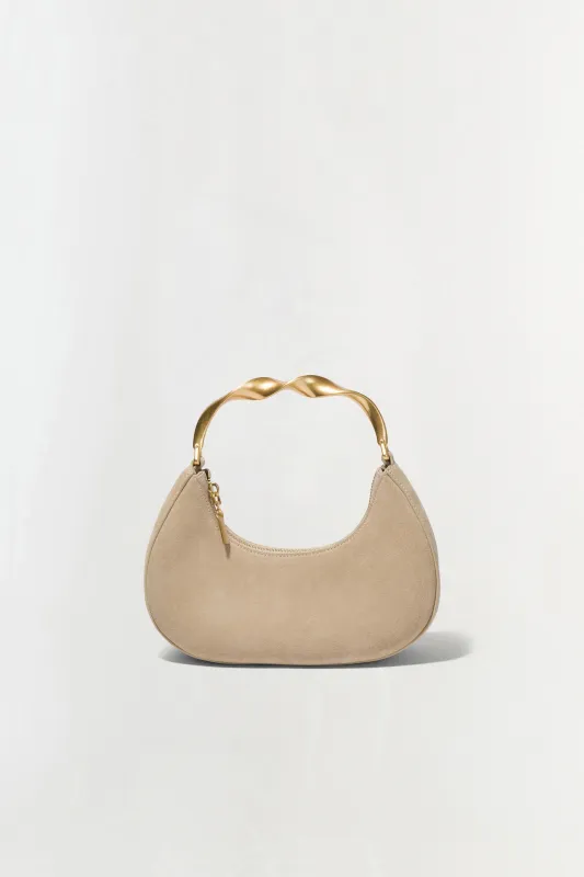 Nixi Suede Crescent Bag sold by Simkhai