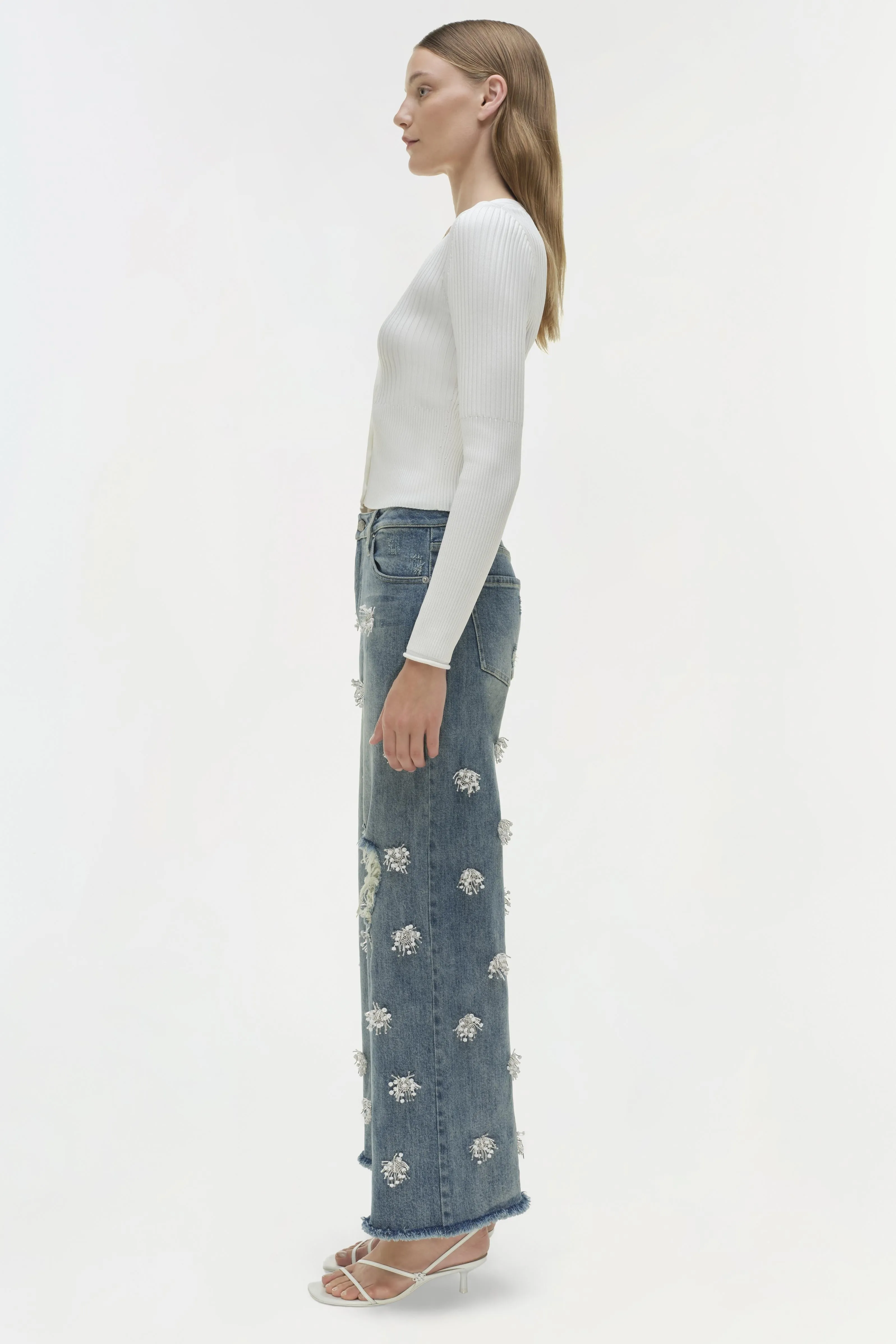 Jude Wide Crop Jean sold by Simkhai product image thumbnail 4