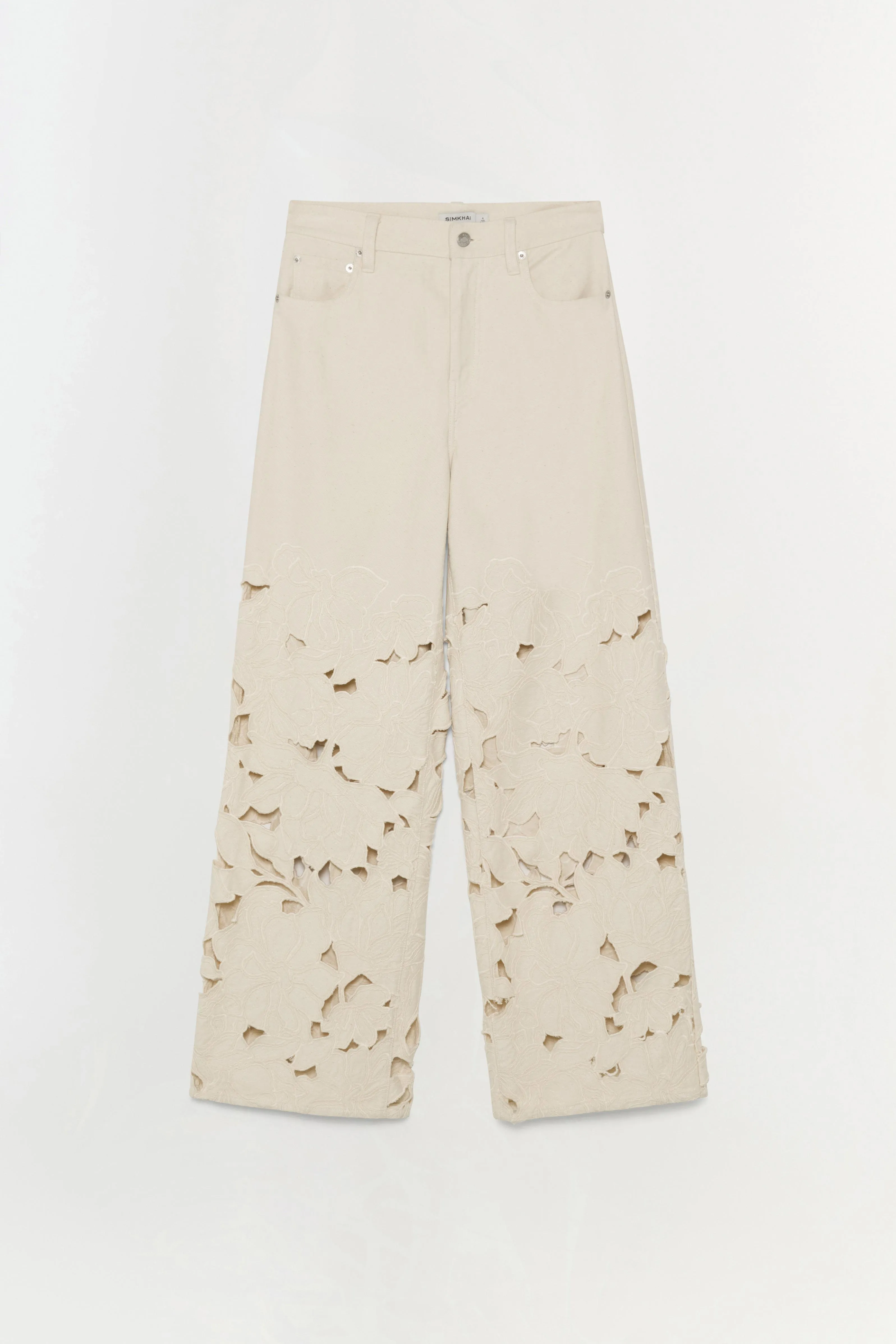 Betty Floral Cut Out Jean sold by Simkhai