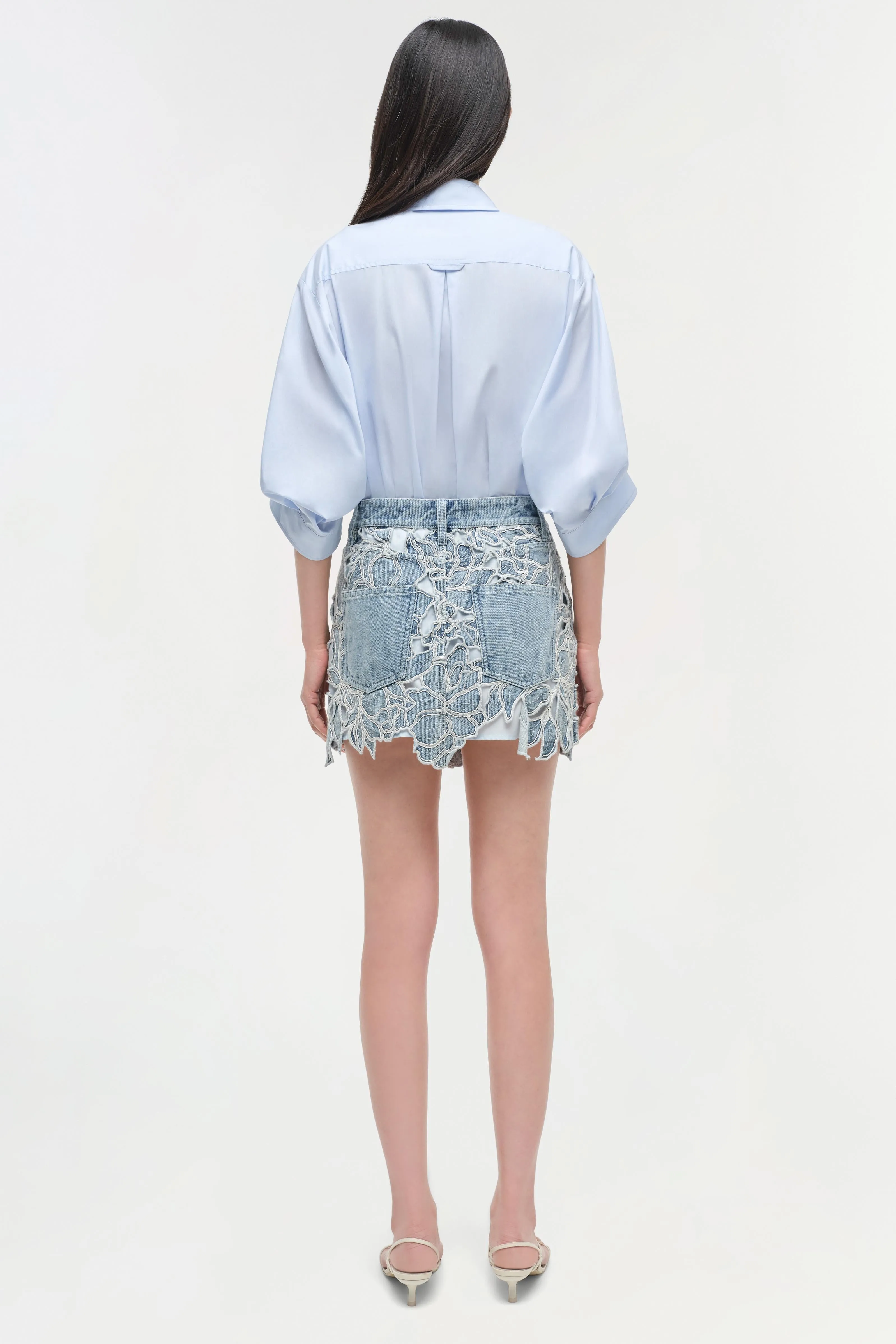 Winnie Floral Denim Mini Skirt sold by Simkhai product image thumbnail 5