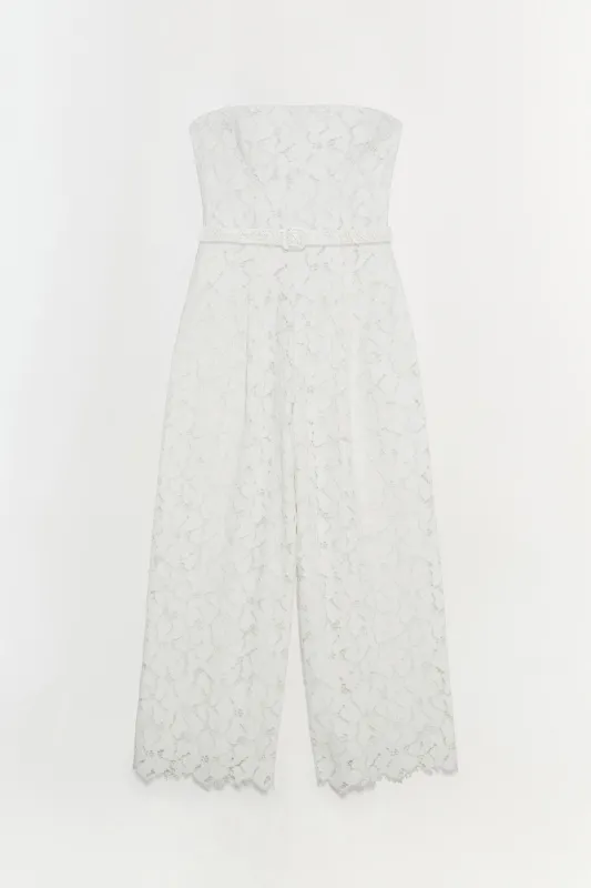 Rebecca Lace Strapless Jumpsuit sold by Simkhai