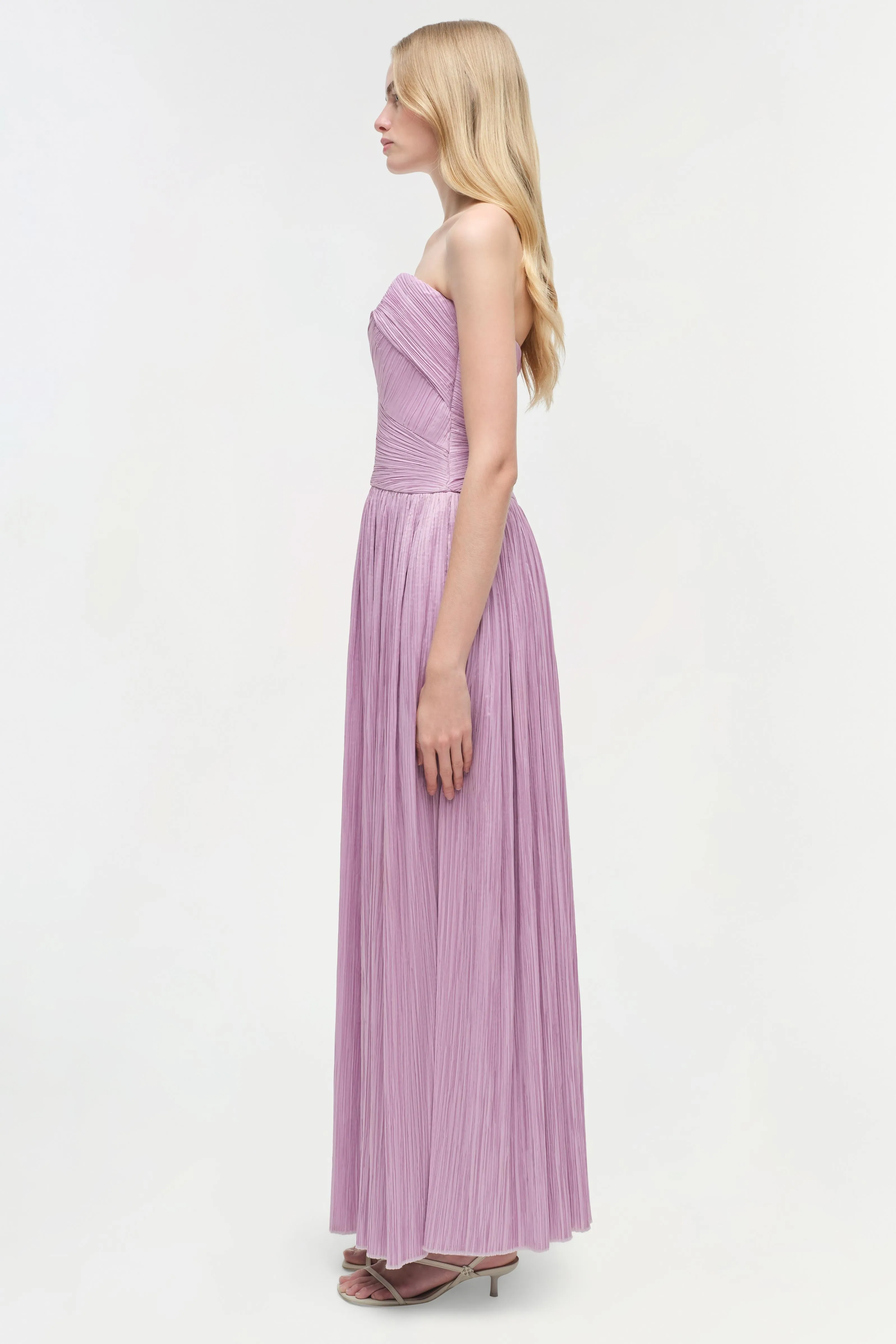 Aubriella Plisse Strapless Gown sold by Simkhai product image thumbnail 4