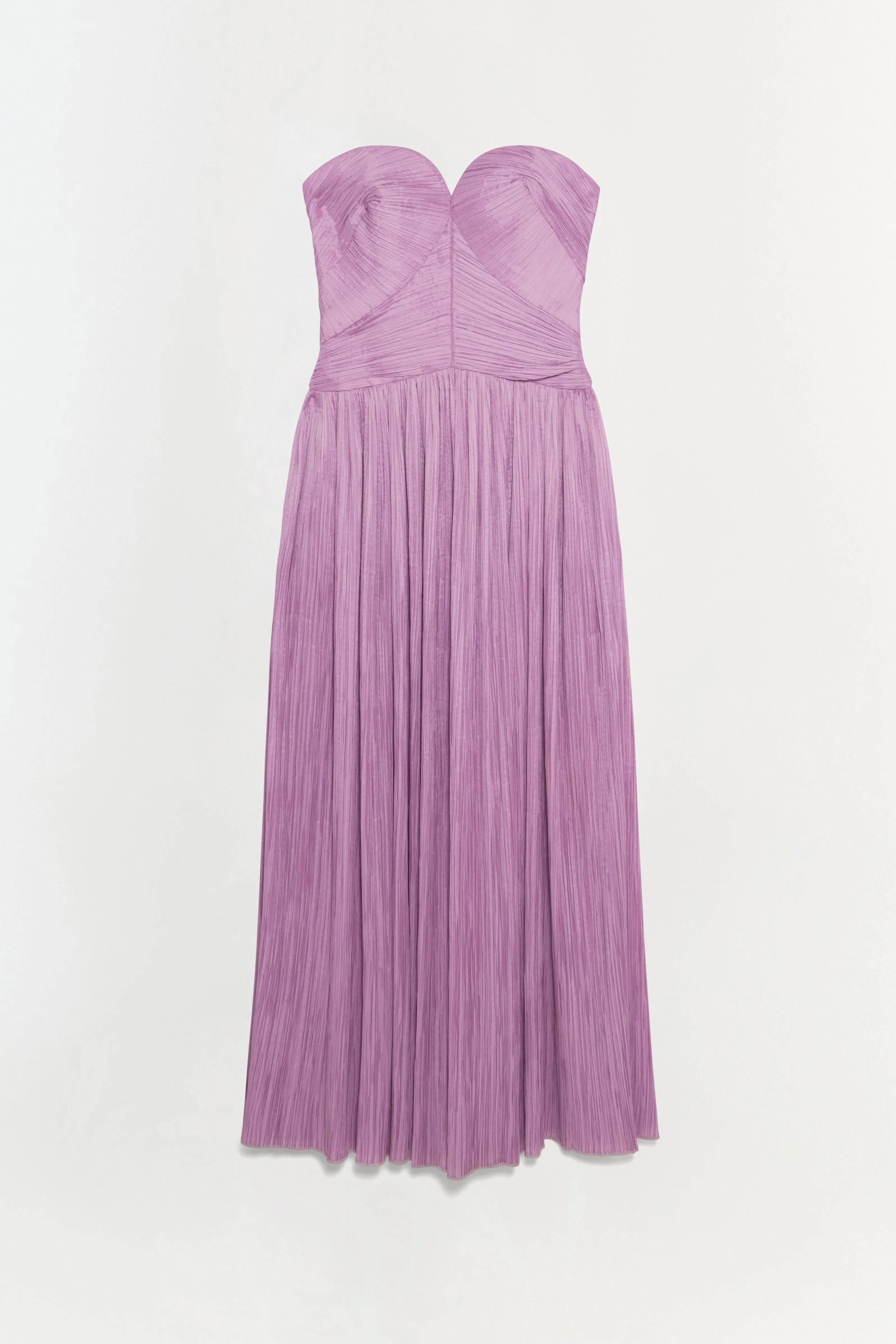 Aubriella Plisse Strapless Gown sold by Simkhai